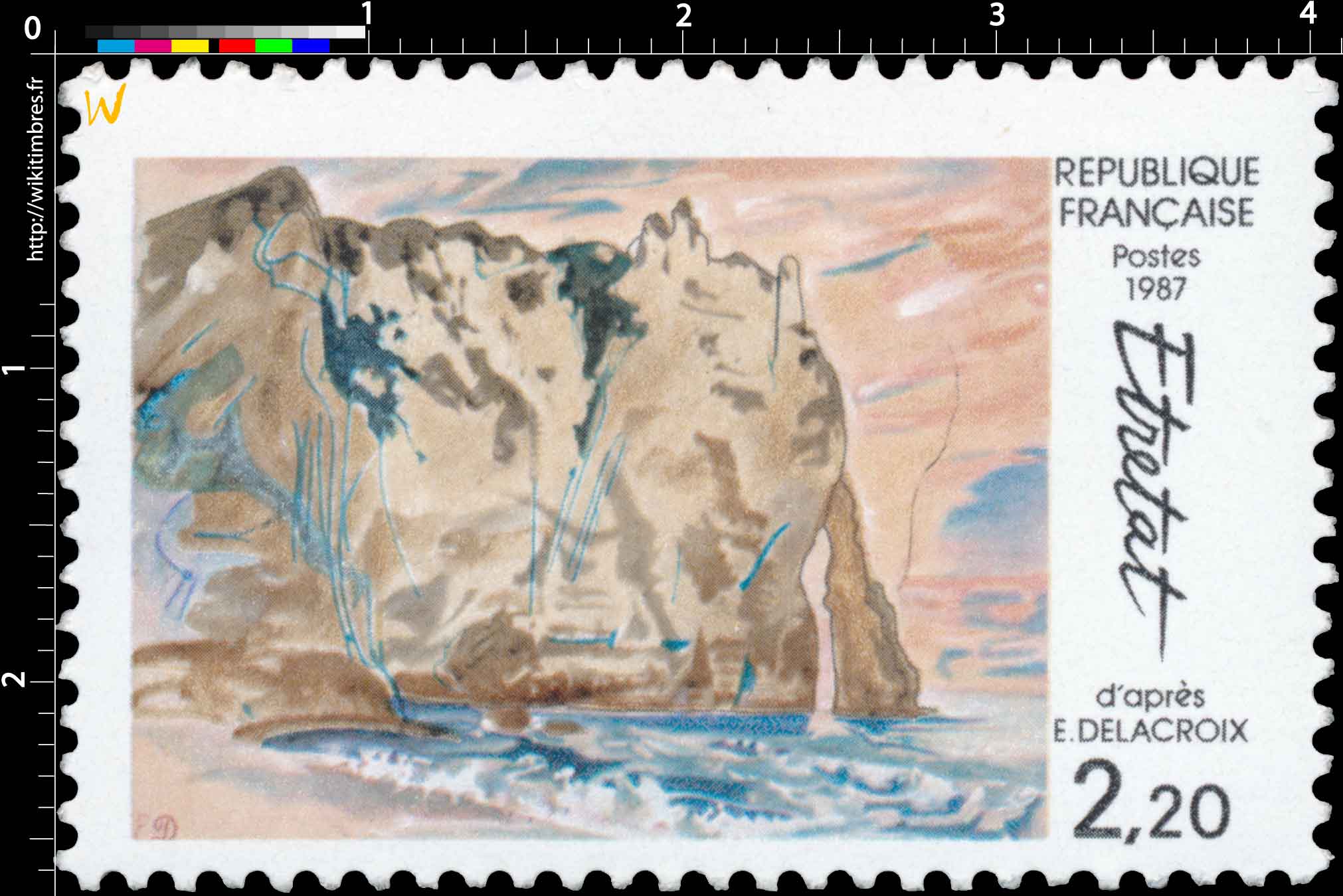 1987 Étretat d'après E. DELACROIX
