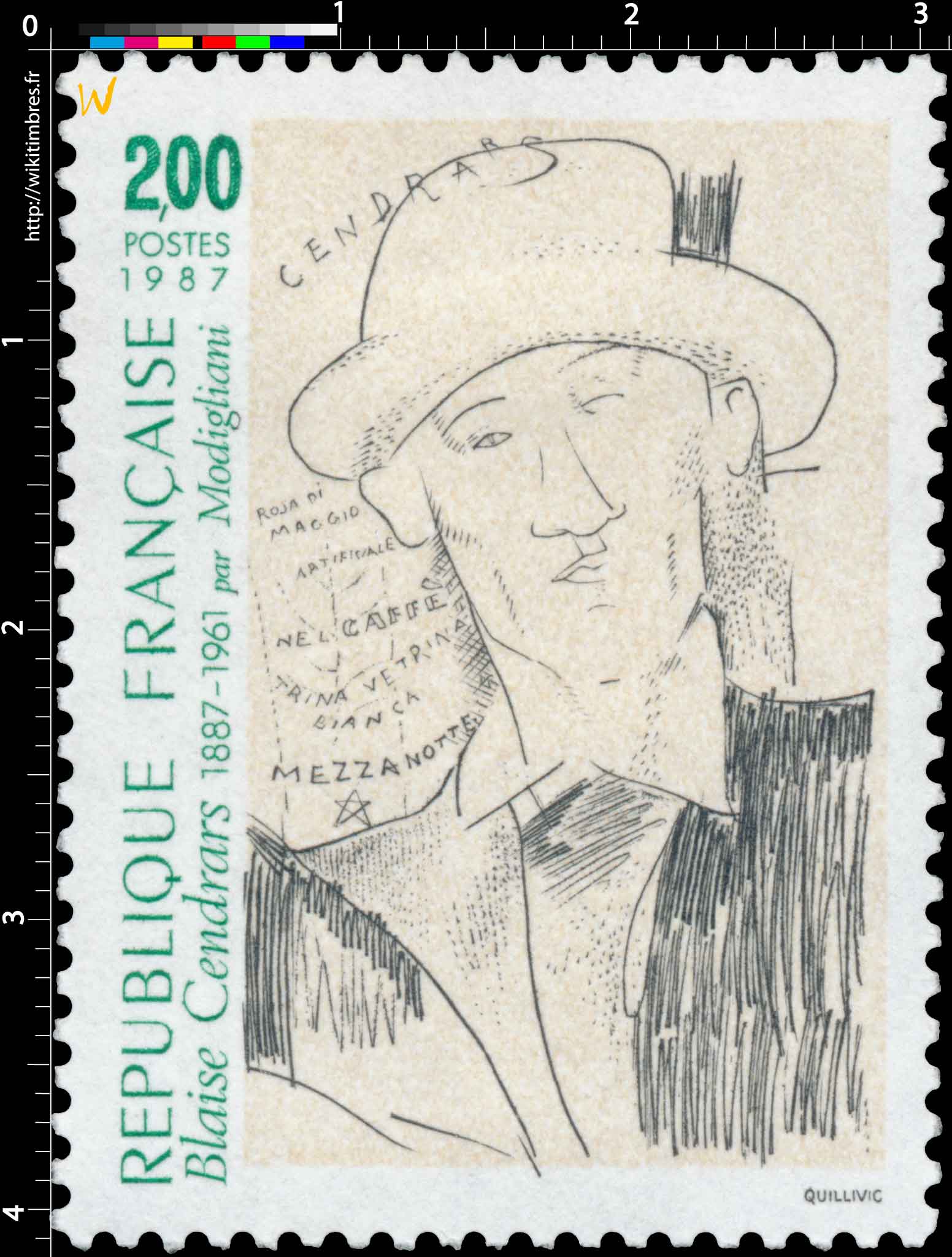 1987 Blaise Cendrars 1887-1961 par Modigliani