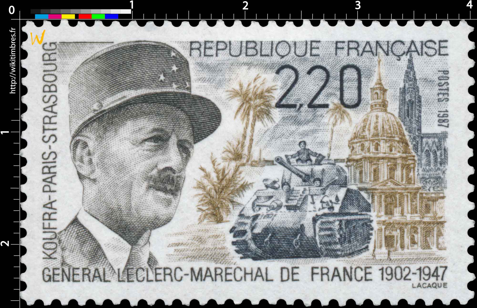 1987 GÉNÉRAL LECLERC-MARECHAL DE FRANCE 1902-1947 KOUFRA-PARIS-STRASBOURG