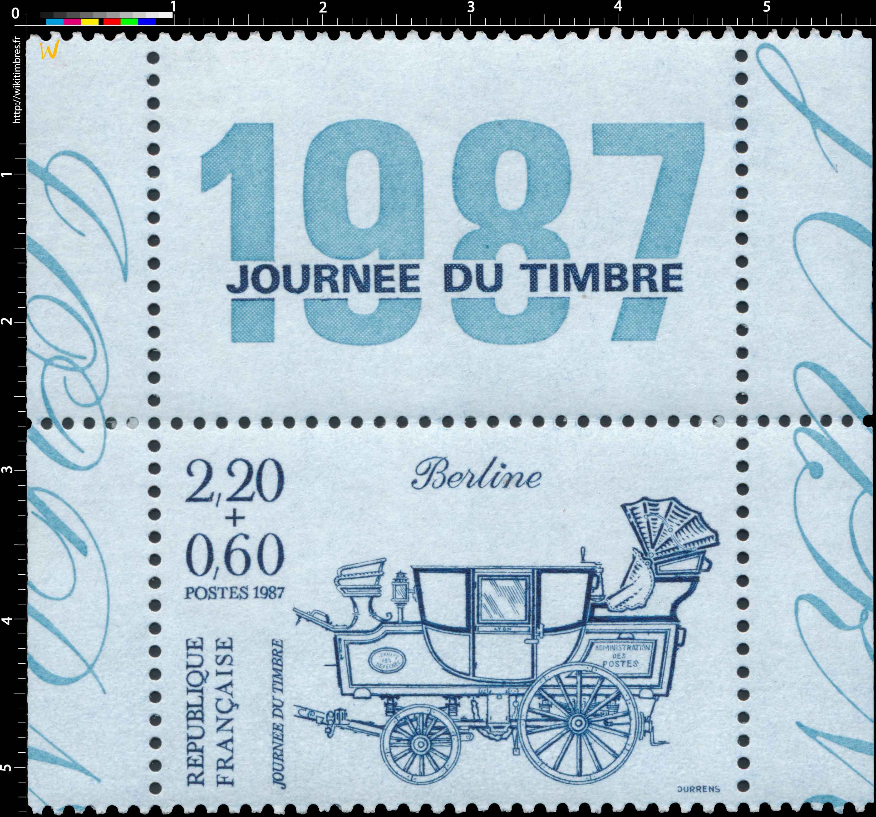 1987 JOURNÉE DU TIMBRE Berline