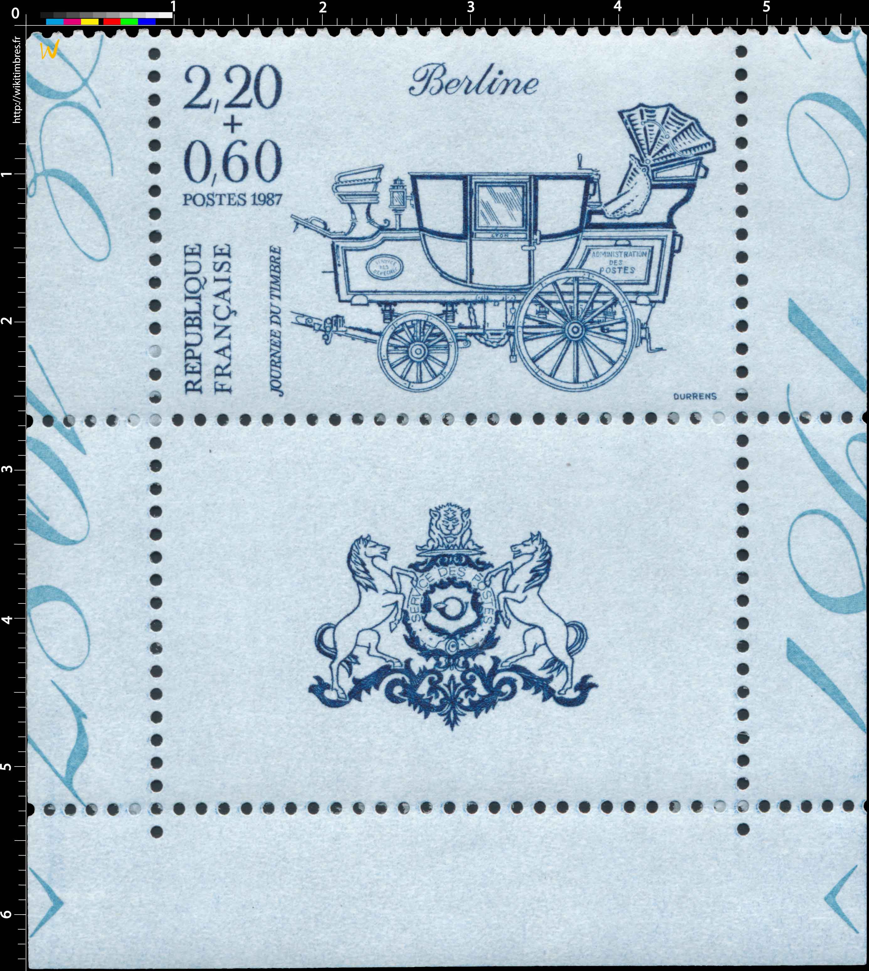 1987 JOURNÉE DU TIMBRE Berline