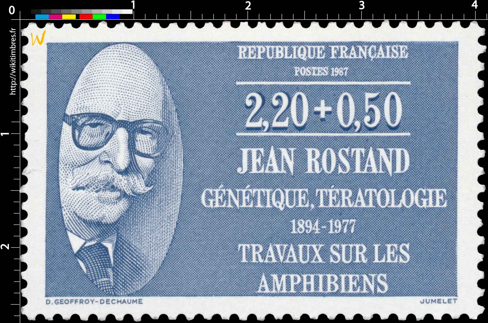 1987 JEAN ROSTAND GÉNÉTIQUE, TÉRATOLOGIE 1894-1977 TRAVAUX SUR LES AMPHIBIENS