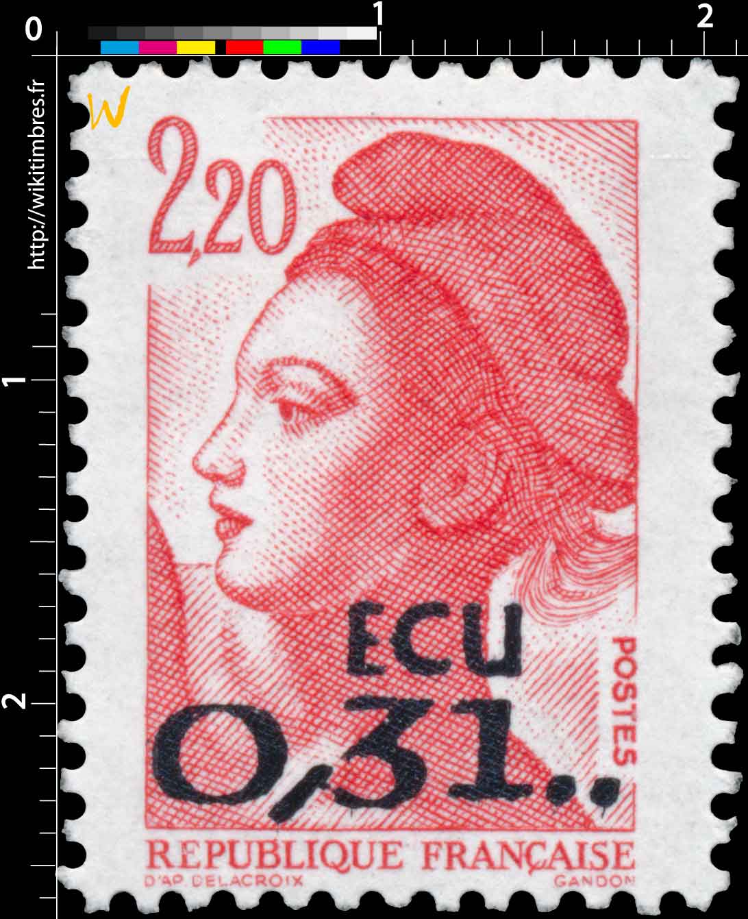 Sans légende particulière - type liberté de Gandon