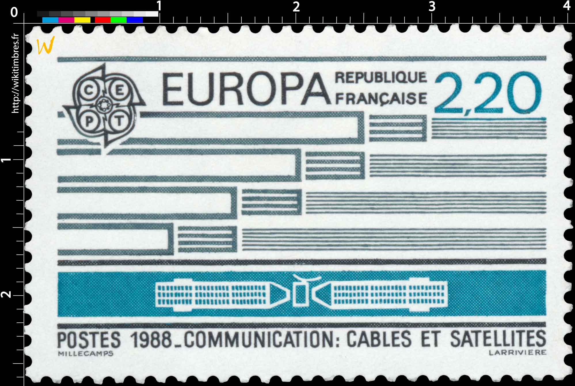 1988 EUROPA CEPT COMMUNICATION : CÂBLES ET SATELLITES