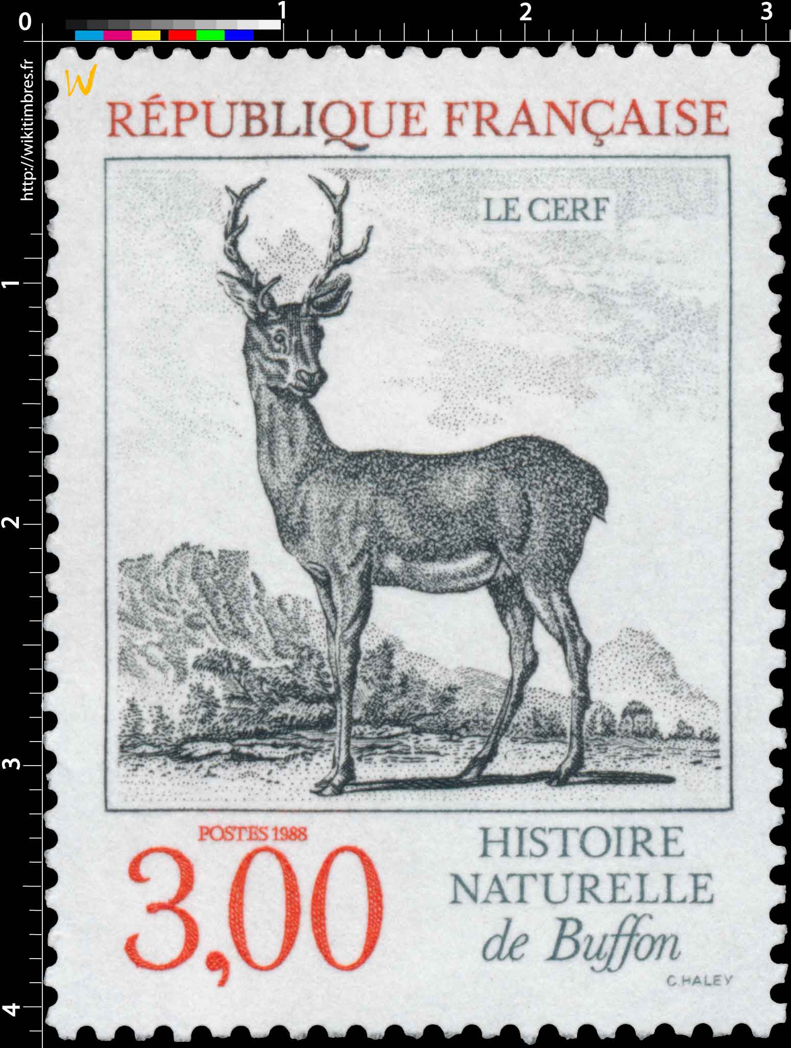 1988 HISTOIRE NATURELLE de Buffon LE CERF