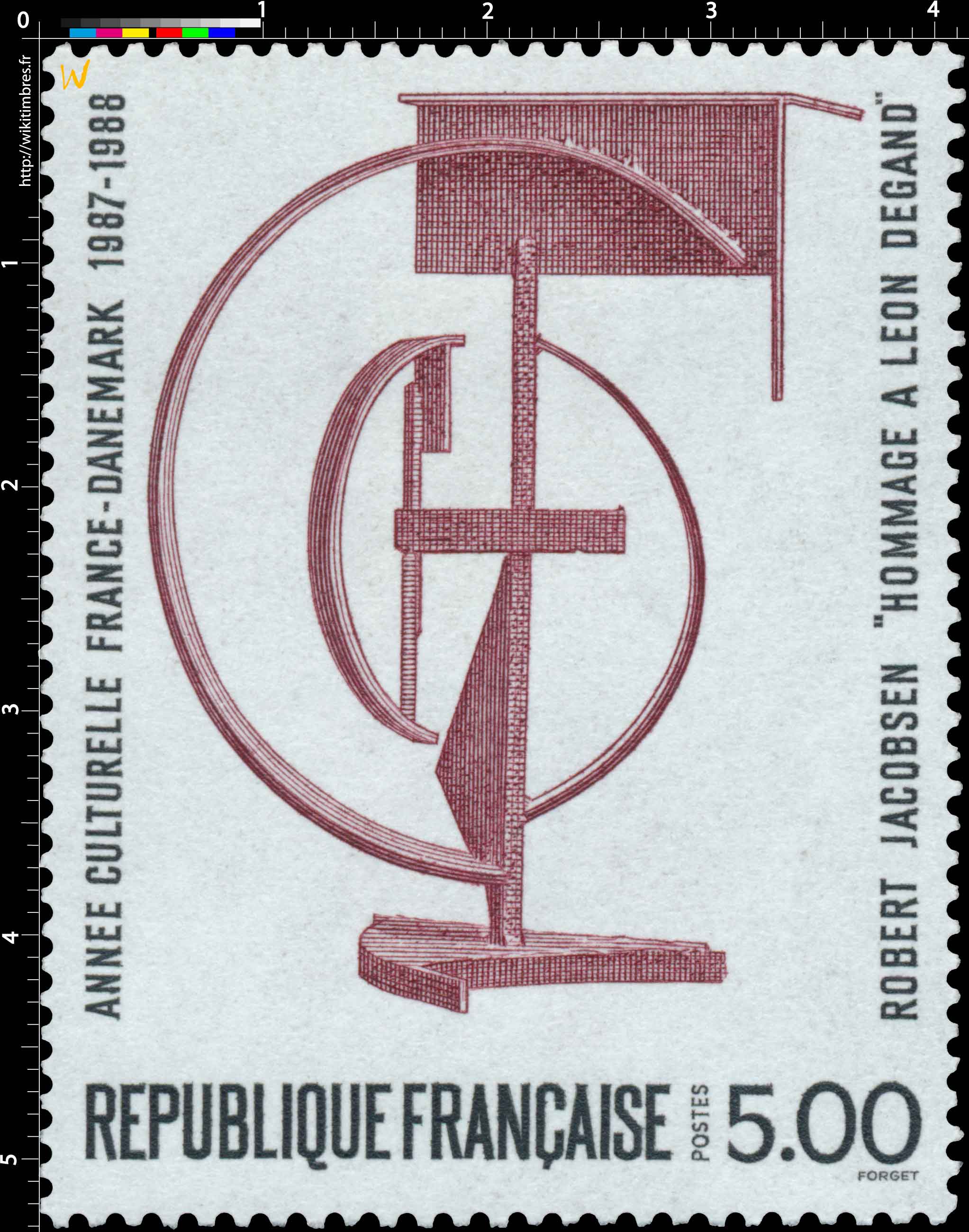 ANNÉE CULTURELLE FRANCE-DANEMARK 1987-1988 ROBERT JACOBSEN HOMMAGE A LÉON DEGAND