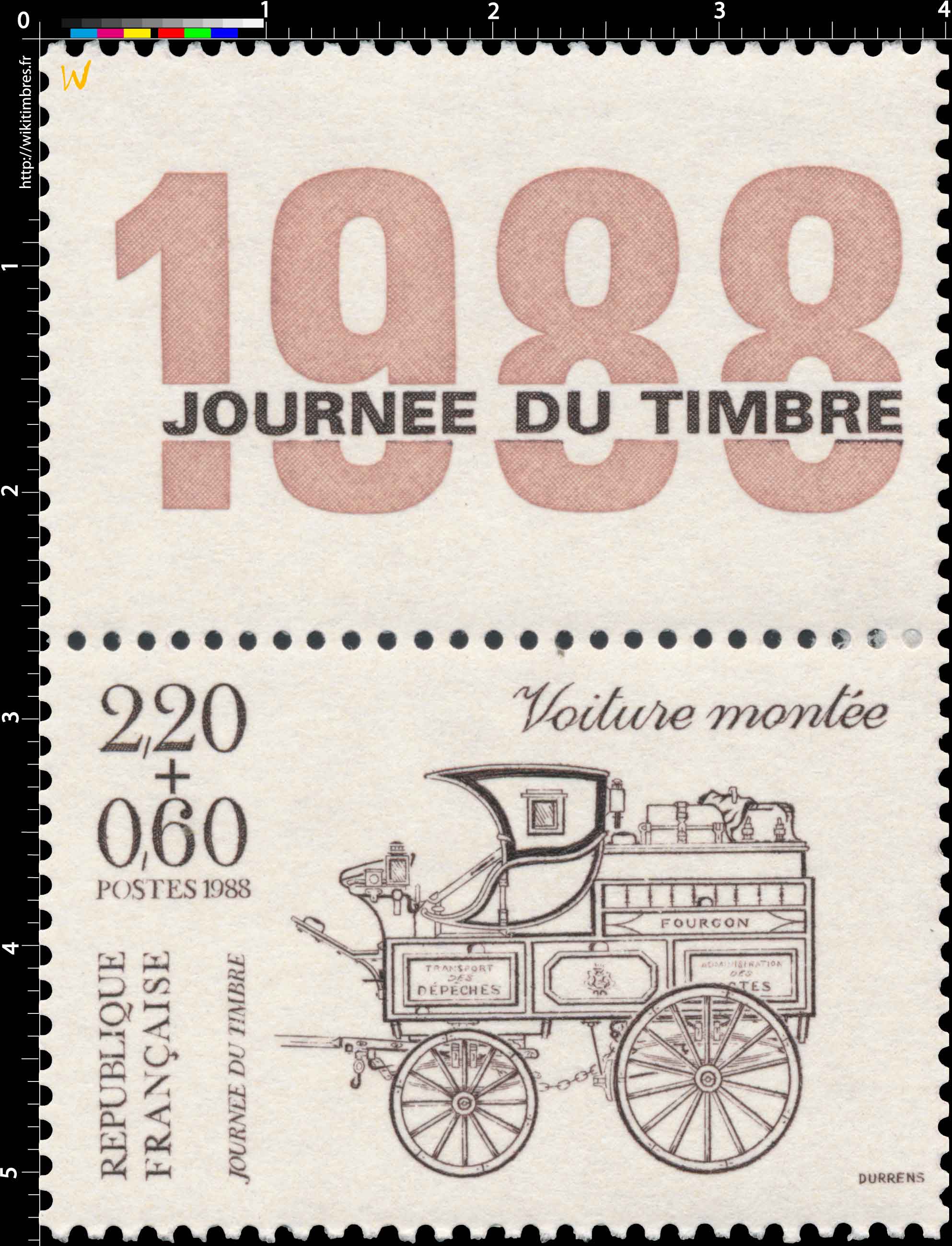 1988 JOURNÉE DU TIMBRE Voiture montée