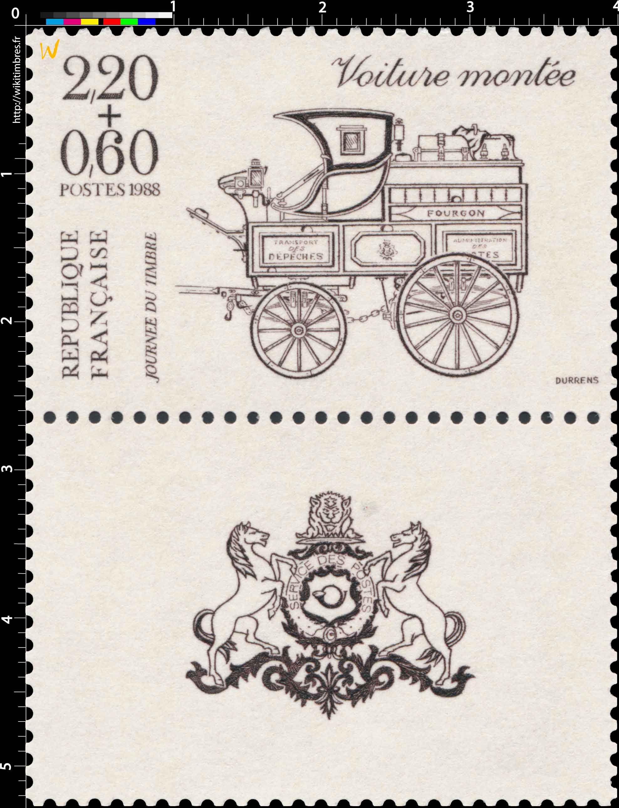 1988 JOURNÉE DU TIMBRE Voiture montée