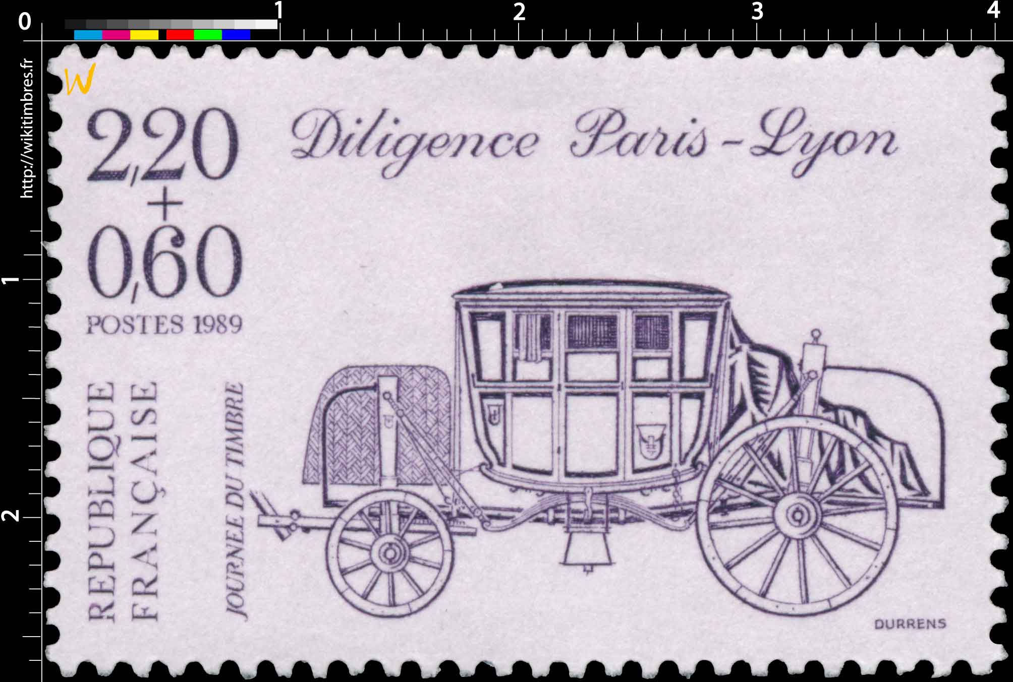 1989 JOURNÉE DU TIMBRE Diligence Paris-Lyon