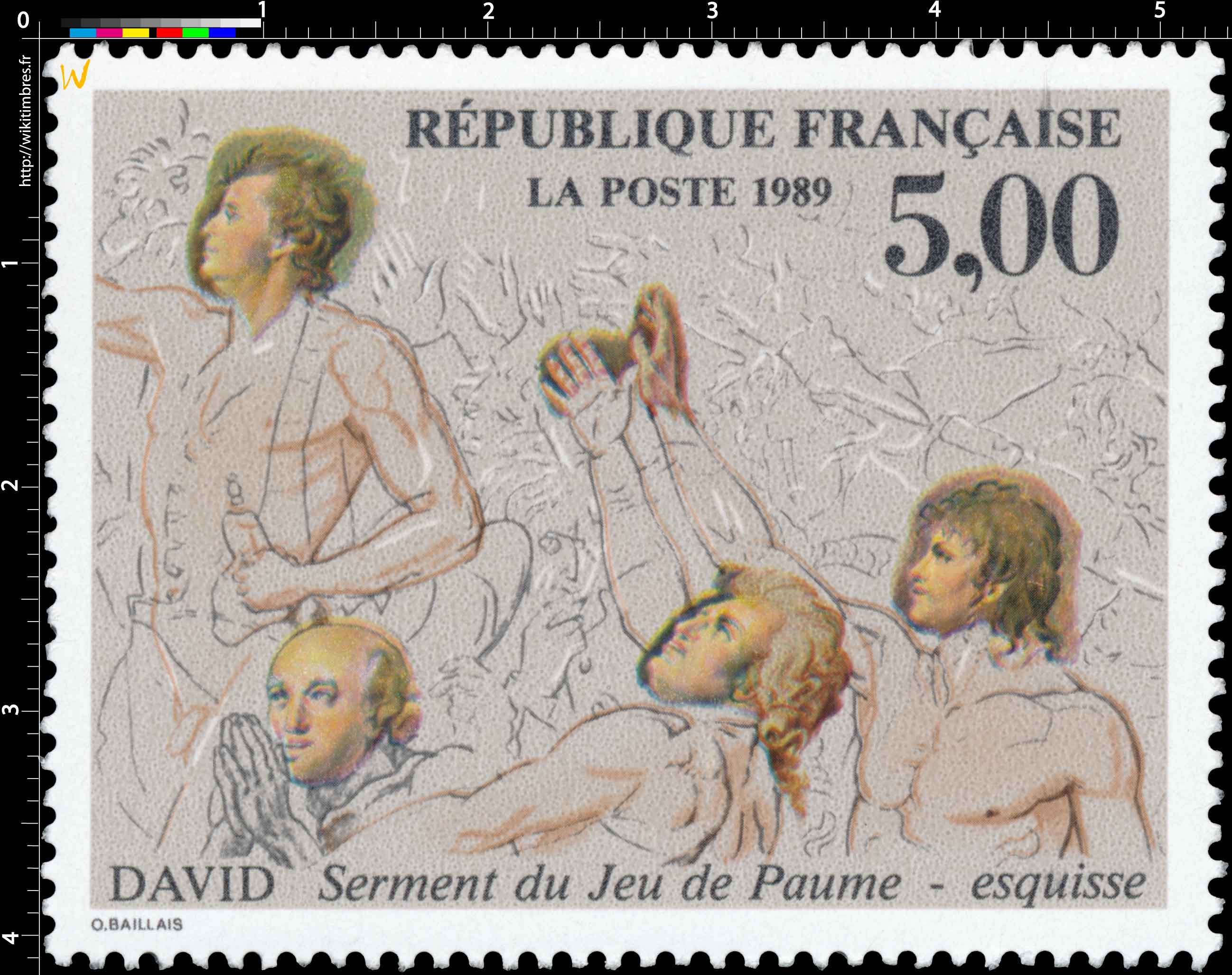 1989 DAVID Serment du Jeu de Paume - esquisse.