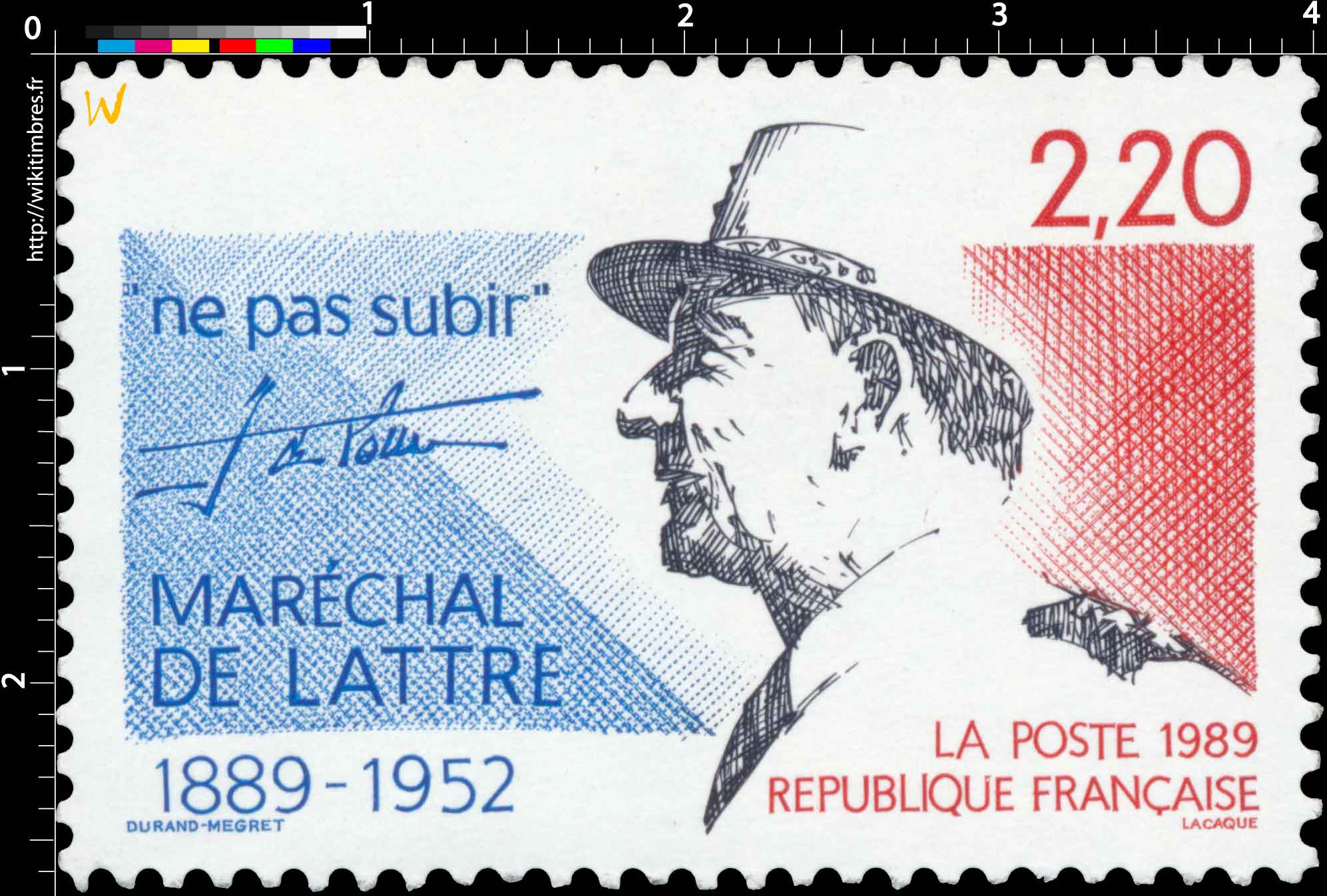 1989 ne pas subir MARÉCHAL DE LATTRE 1889-1952