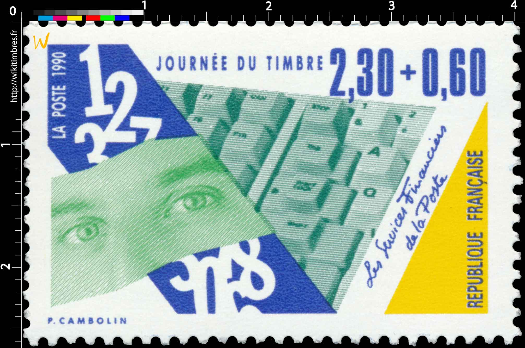 1990 JOURNÉE DU TIMBRE Les Services Financiers de la Poste