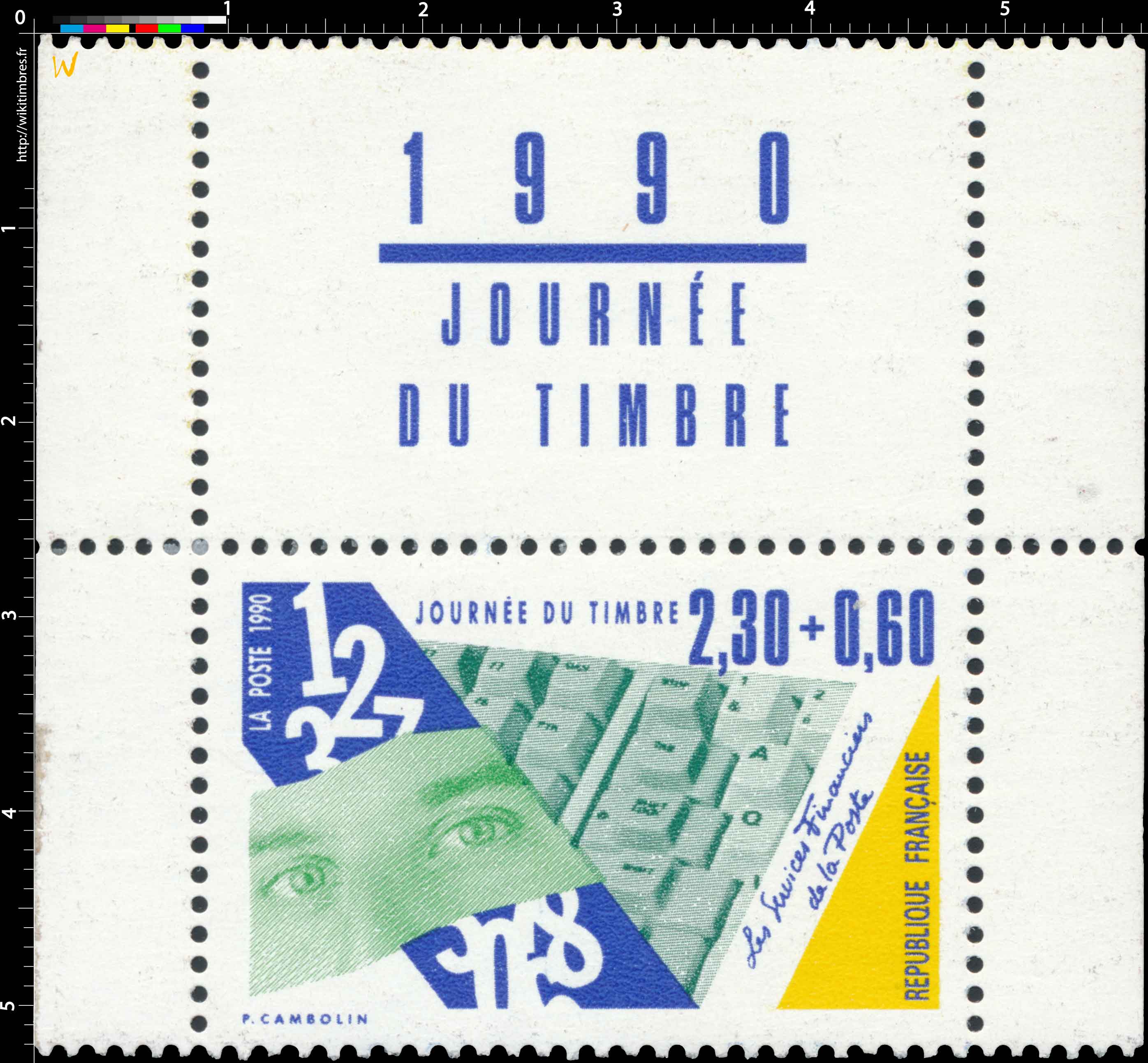 1990 JOURNÉE DU TIMBRE Les Services Financiers de la Poste