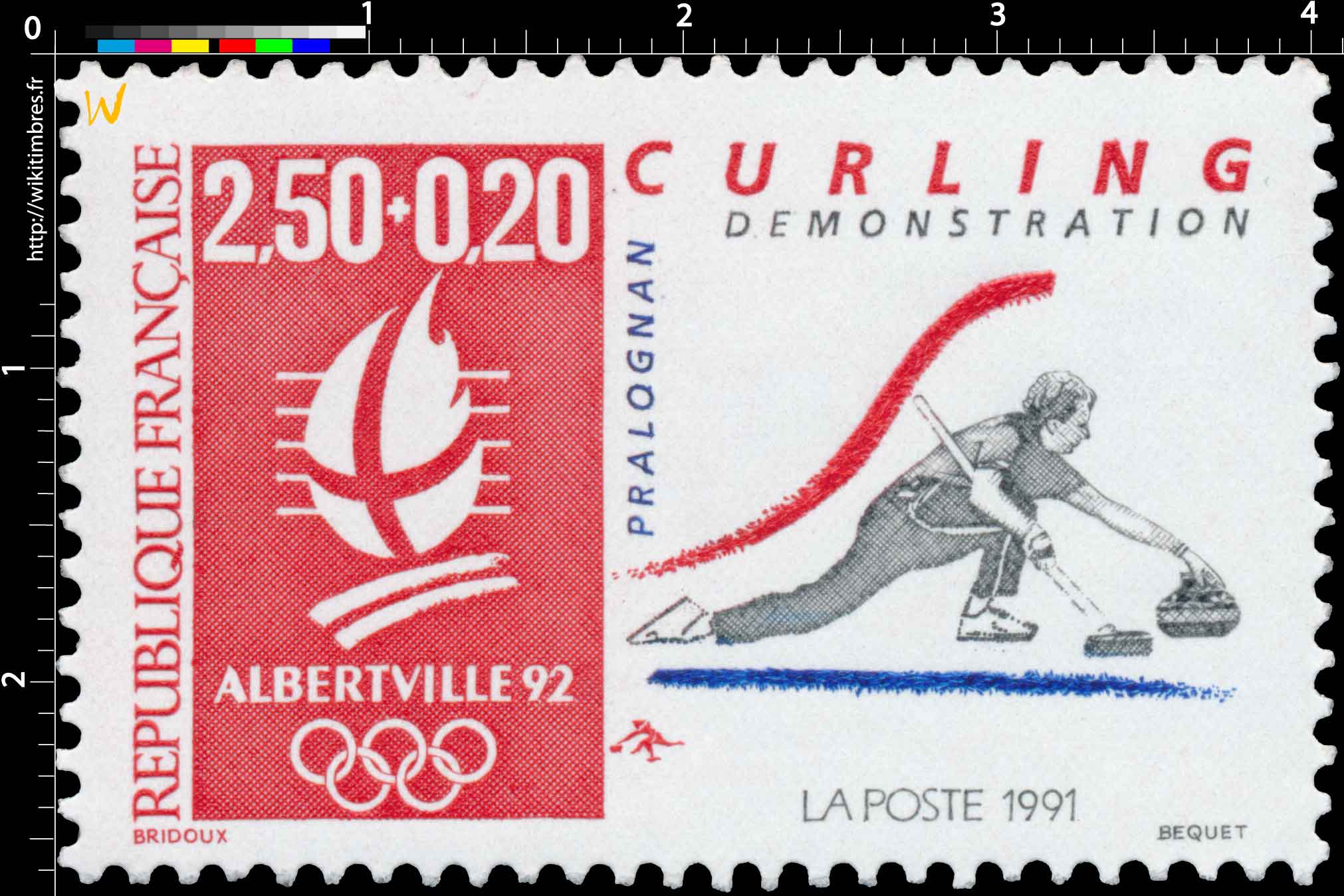 1991 ALBERTVILLE 92 CURLING DÉMONSTRATION PRALOGNAN