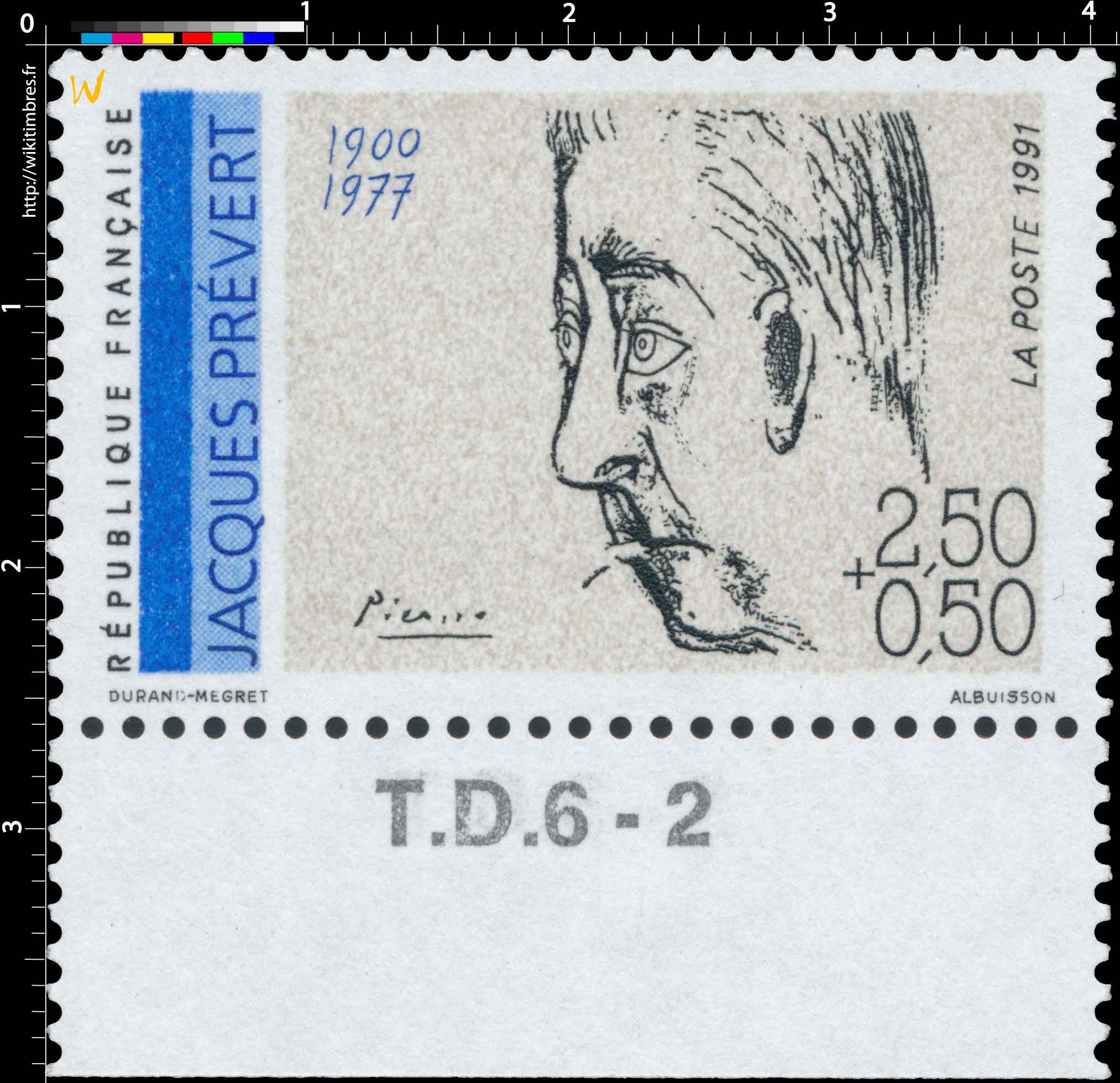 1991 JACQUES PRÉVERT 1900-1977