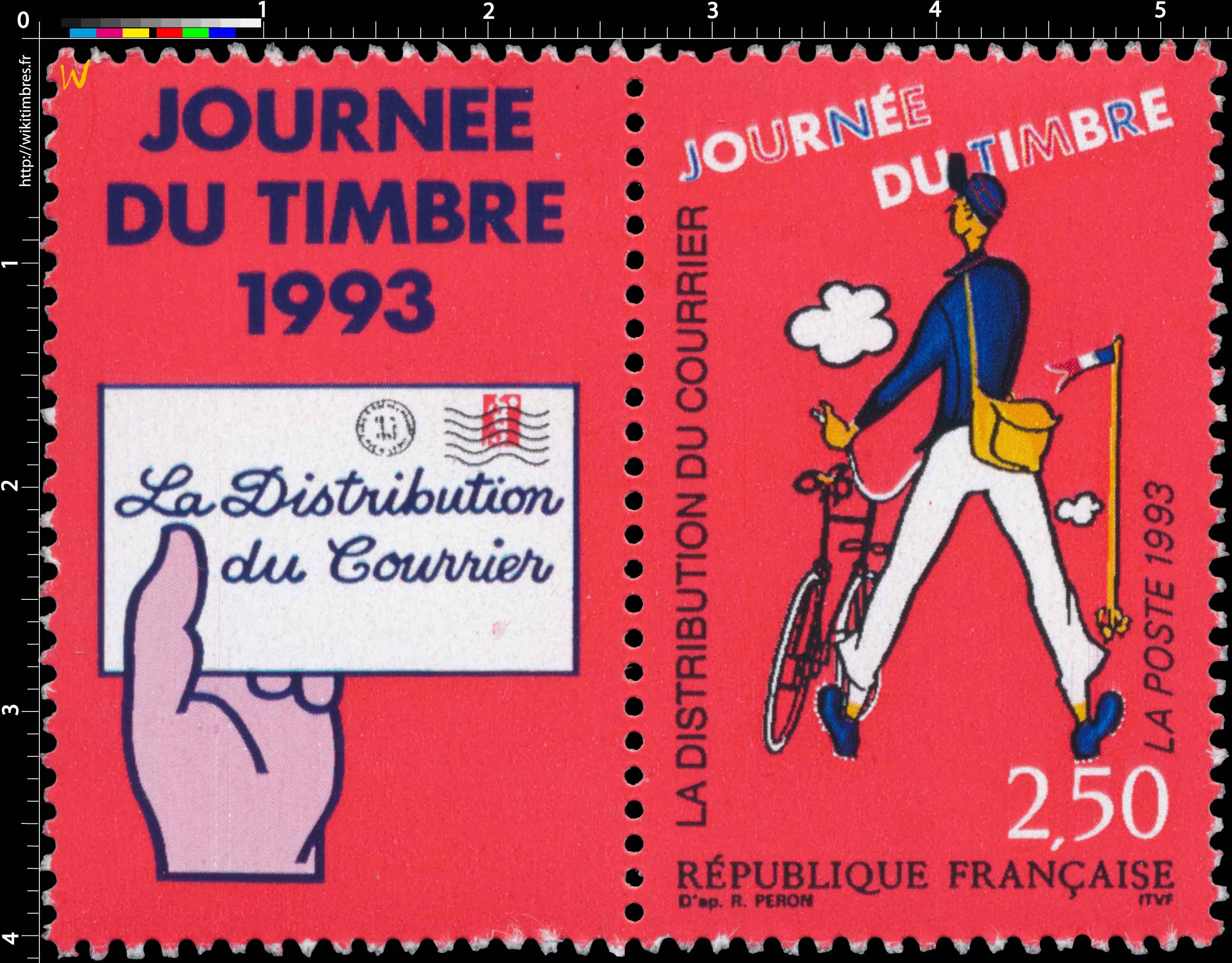 1993 JOURNÉE DU TIMBRE LA DISTRIBUTION DU COURRIER