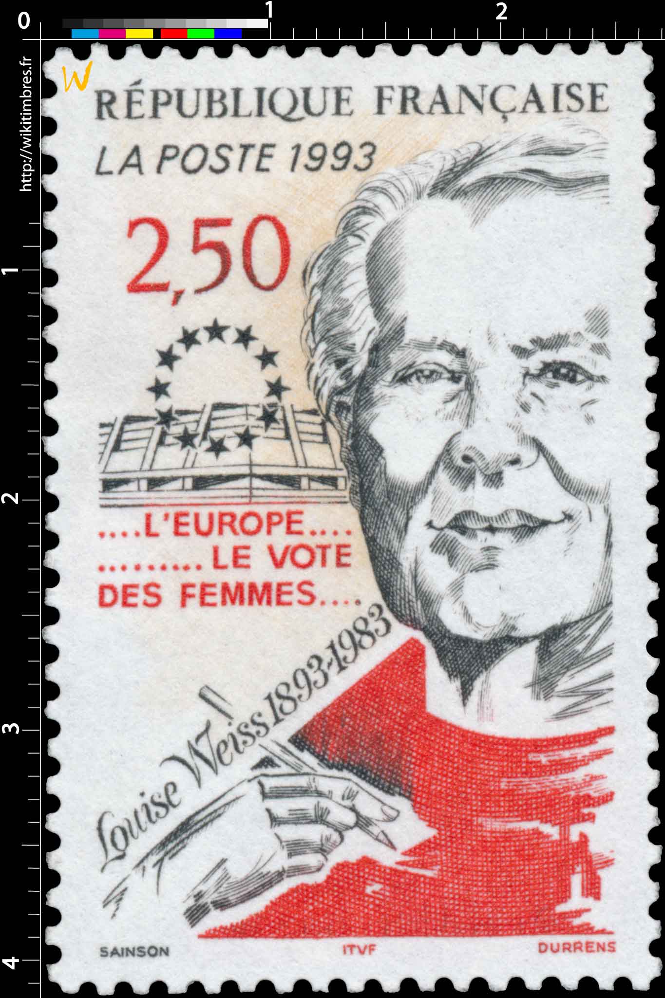 1993 Louise Weiss 1893-1983 ….L'EUROPE…………LE VOTE DES FEMMES….
