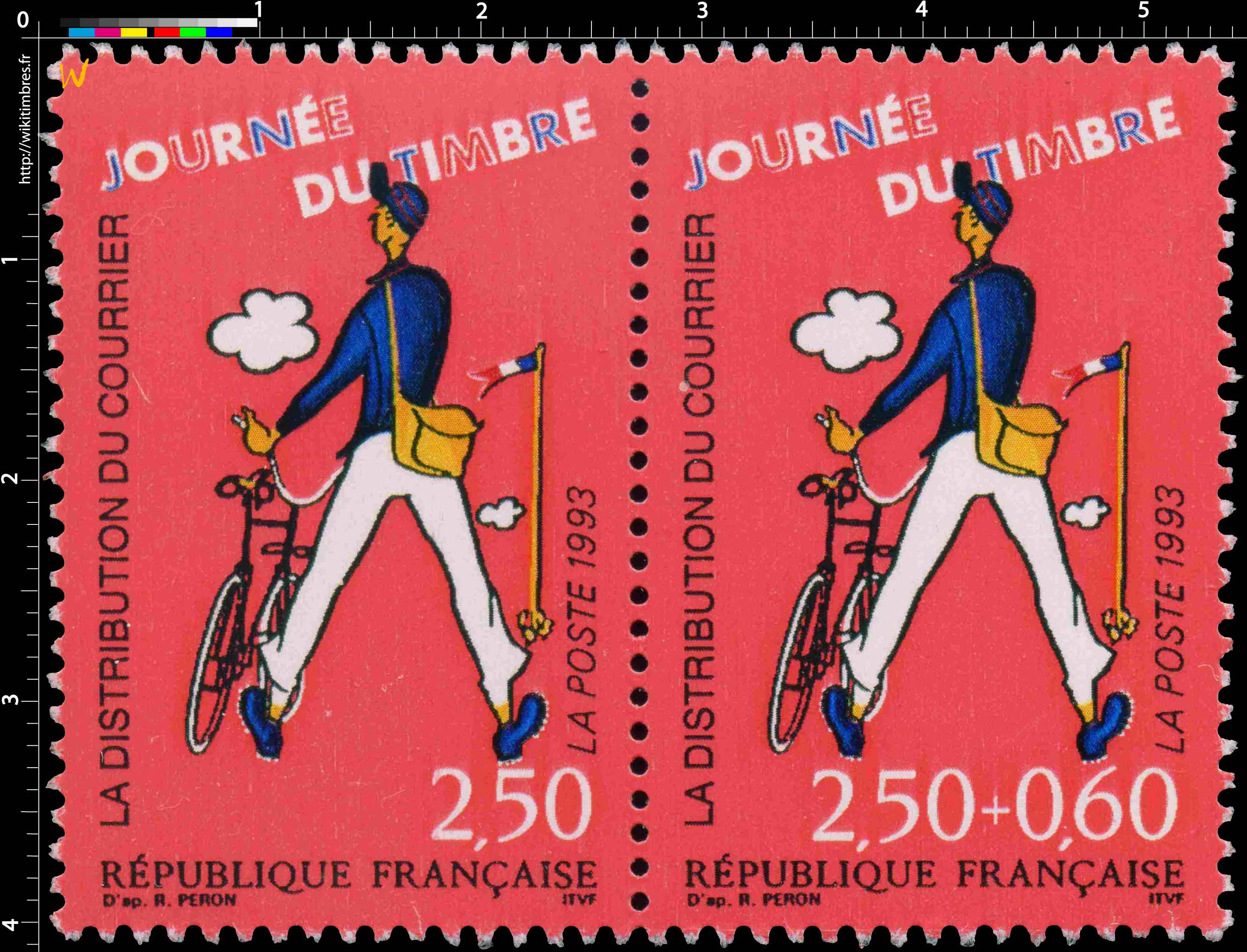 1993 JOURNÉE DU TIMBRE LA DISTRIBUTION DU COURRIER