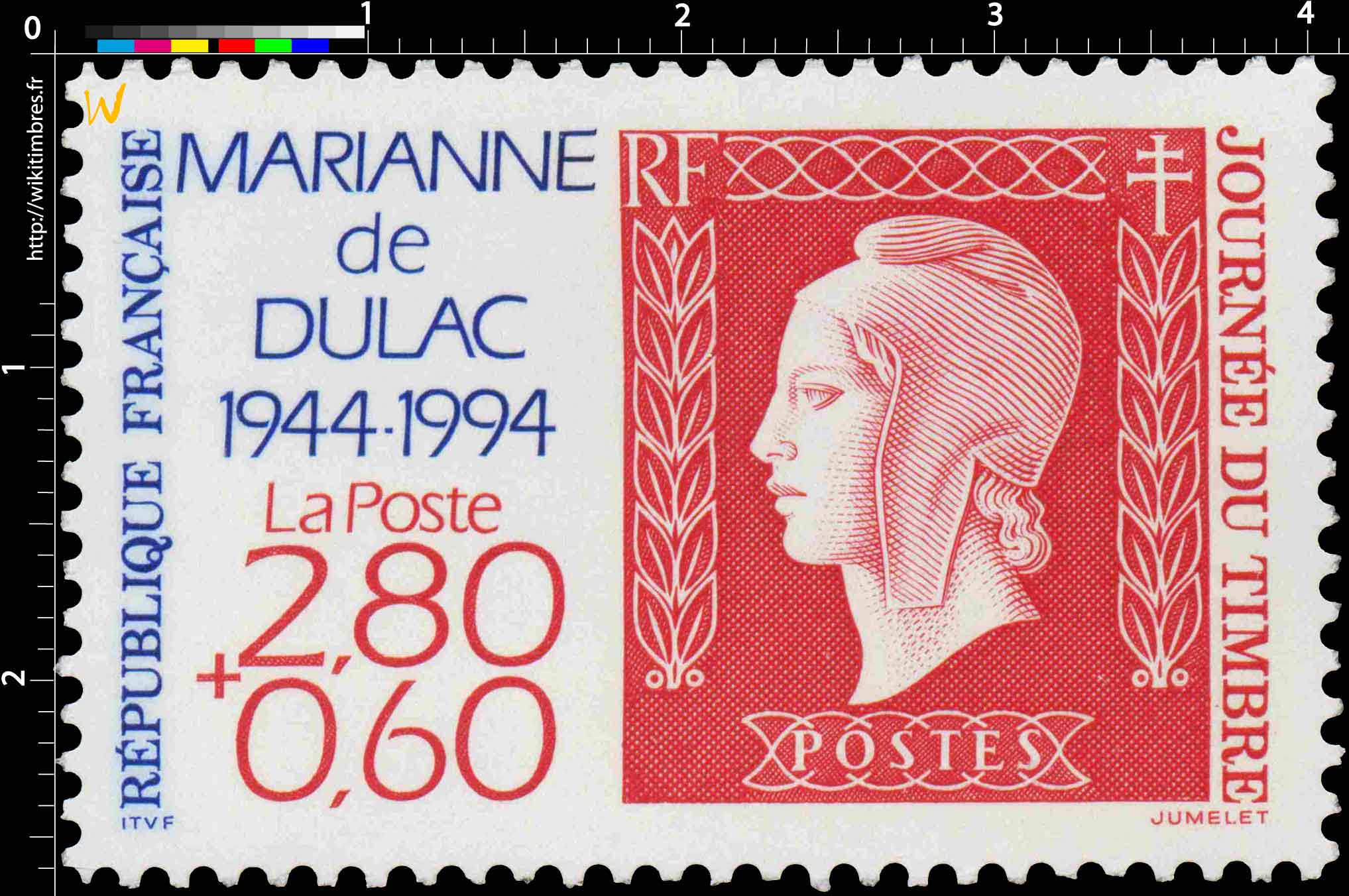 JOURNÉE DU TIMBRE MARIANNE de DULAC 1944-1994