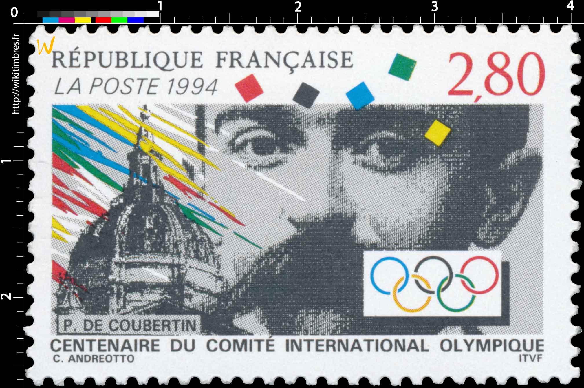 1994 CENTENAIRE DU COMITÉ INTERNATIONAL OLYMPIQUE P.DE COUBERTIN