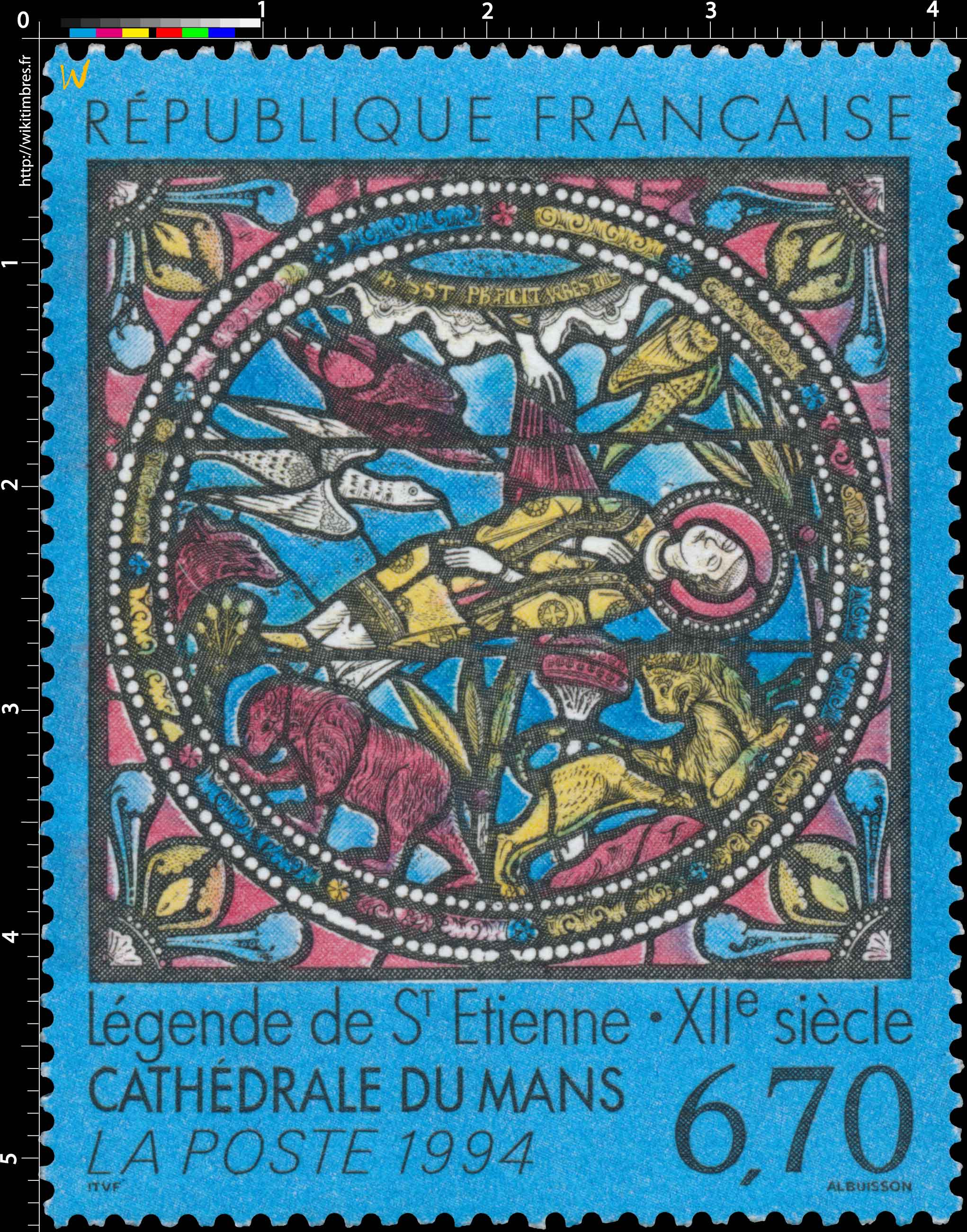 1994 Légende de St Etienne - XIIe siècle CATHÉDRALE DU MANS