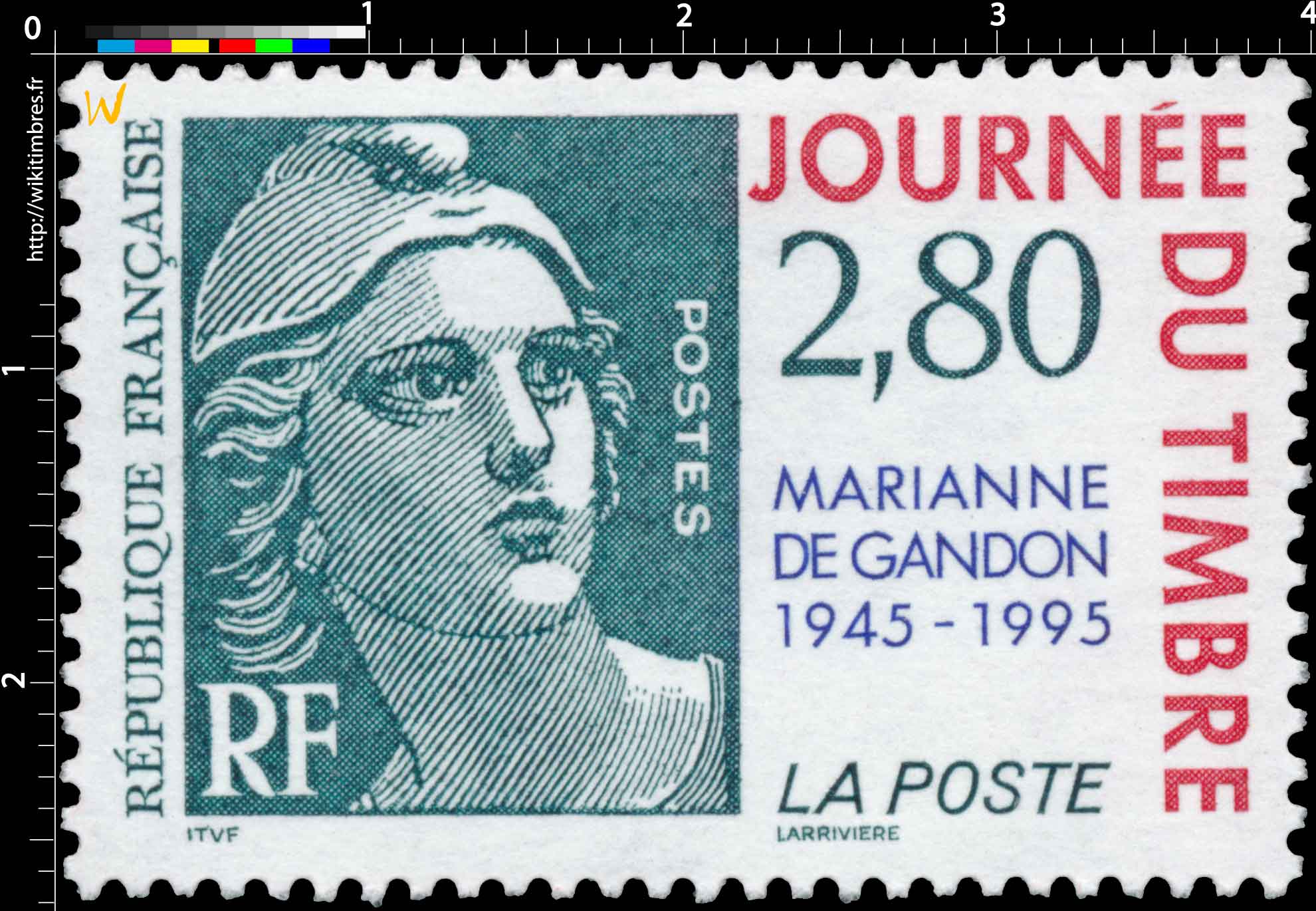 JOURNÉE DU TIMBRE MARIANNE DE GANDON 1945-1995
