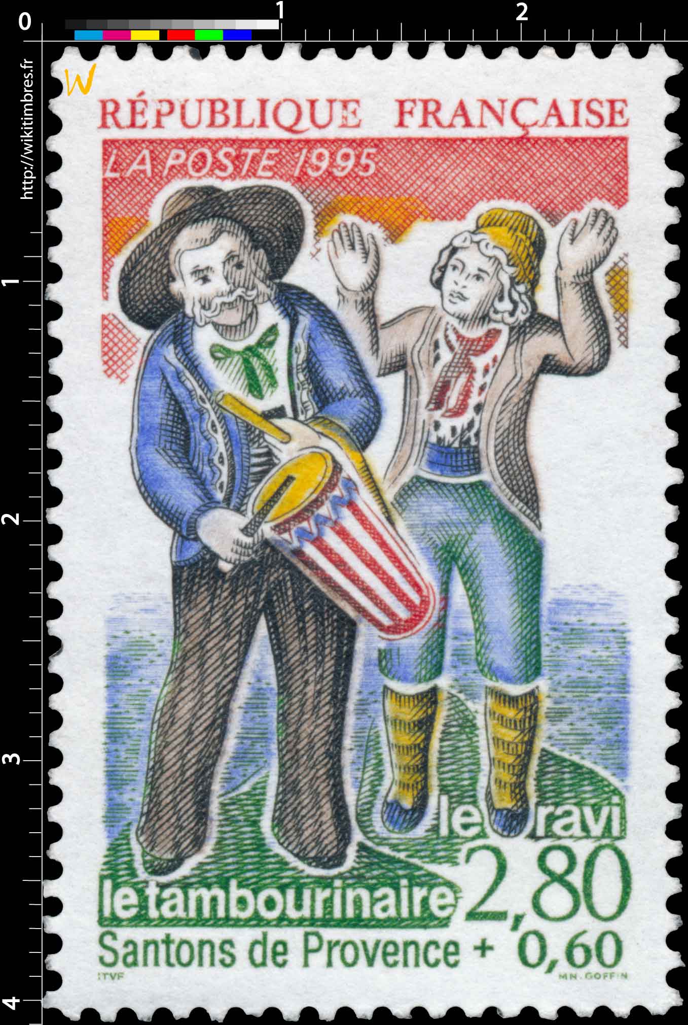 1995 Santons de Provence le ravi le tambourinaire