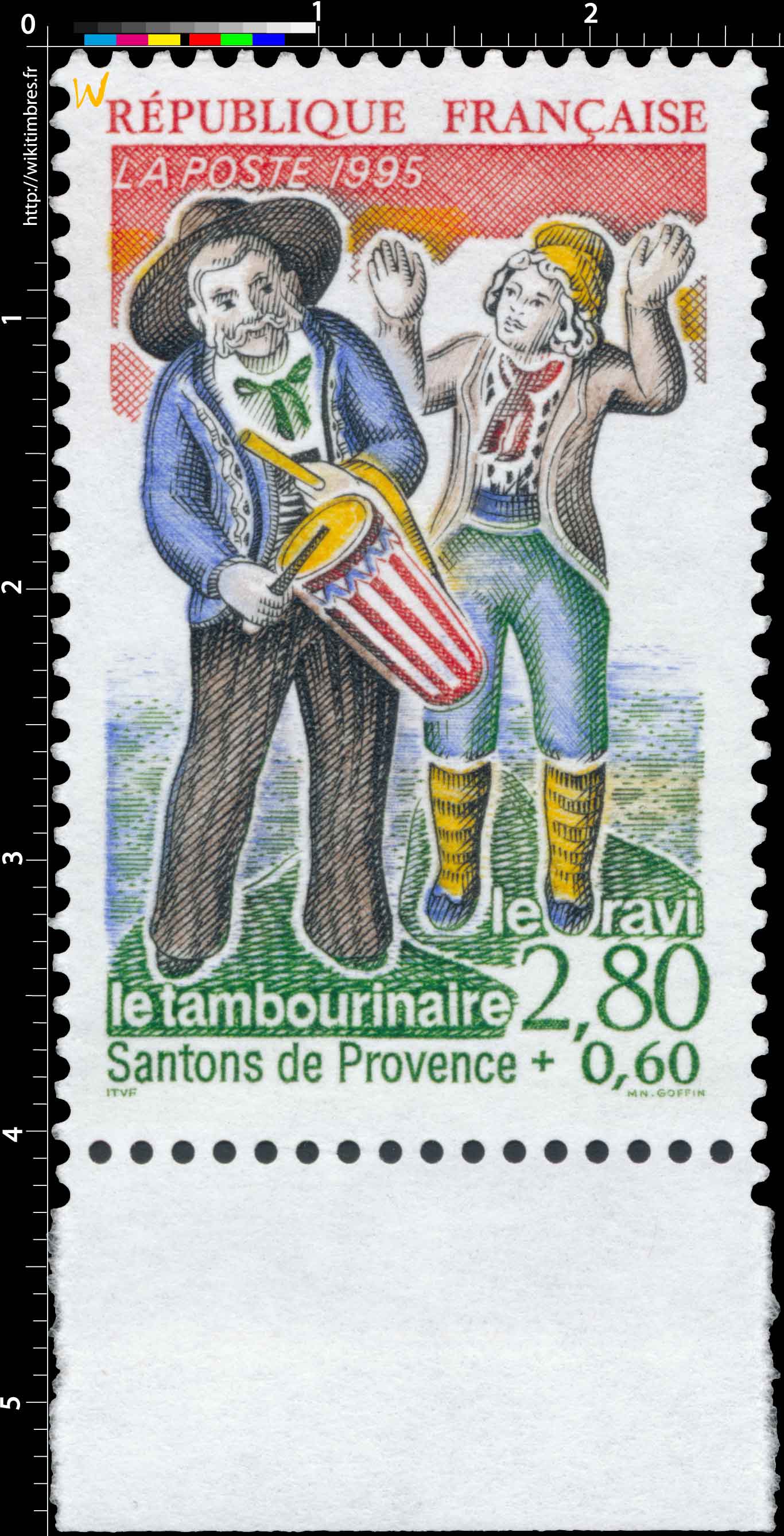 1995 Santons de Provence le ravi le tambourinaire