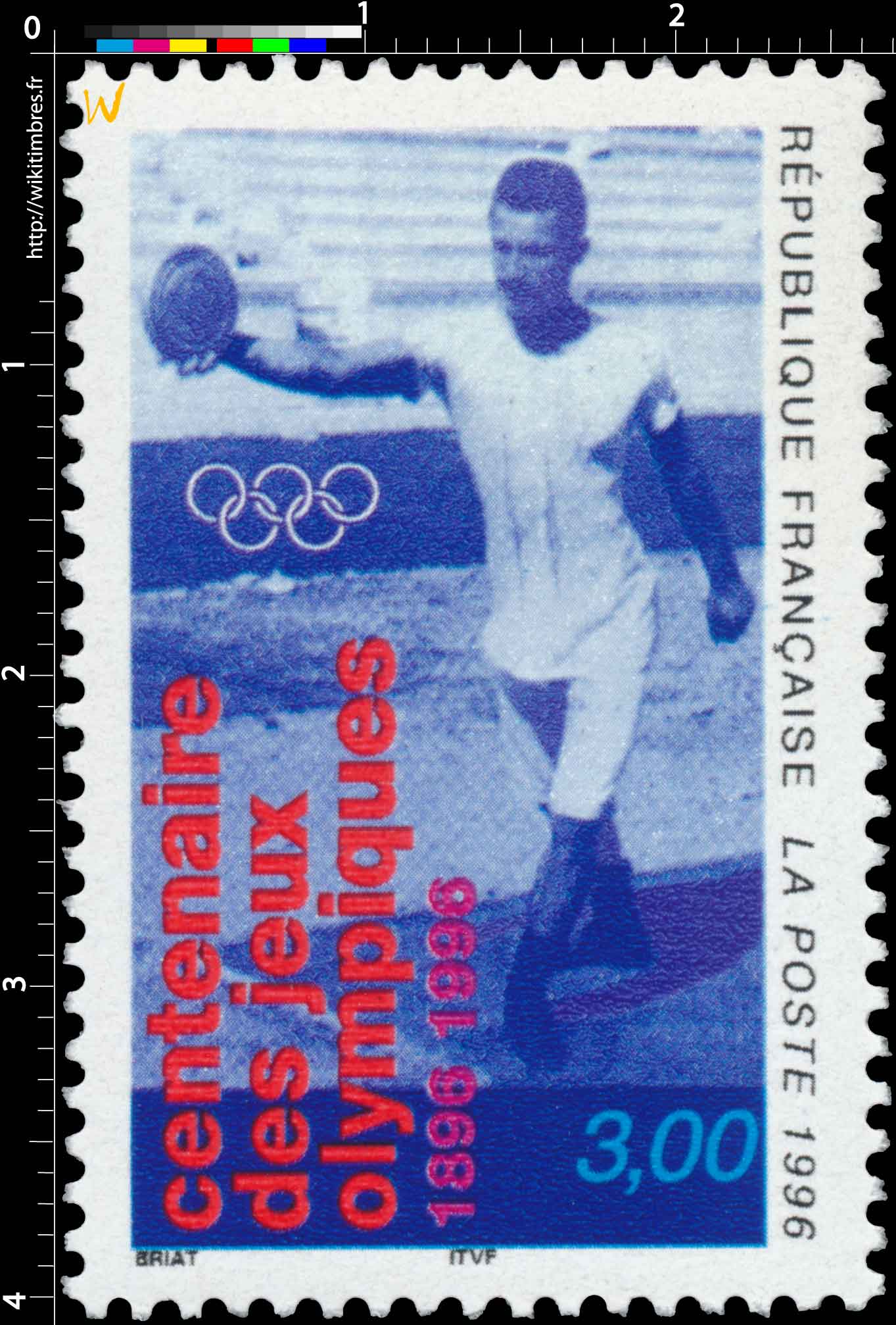 1996 centenaire des Jeux olympiques 1896-1996