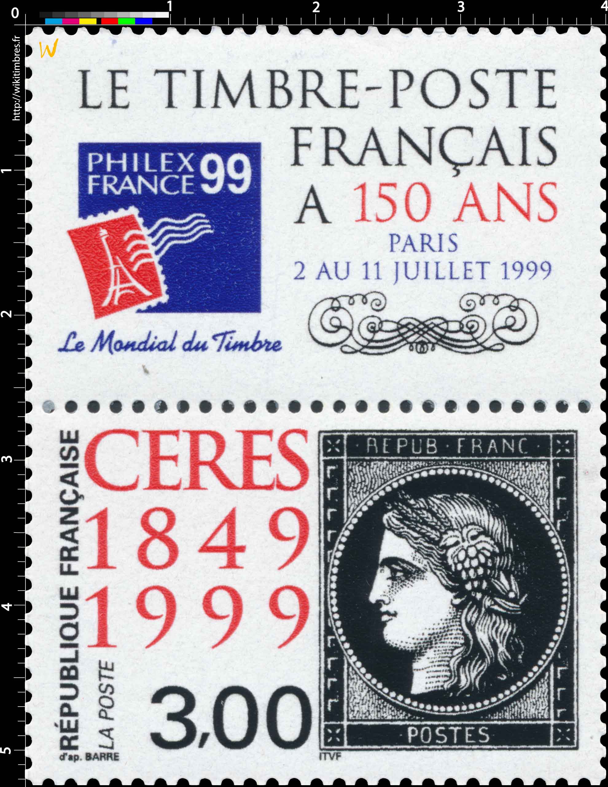 CÉRÈS 1849-1999 REPUB FRANC