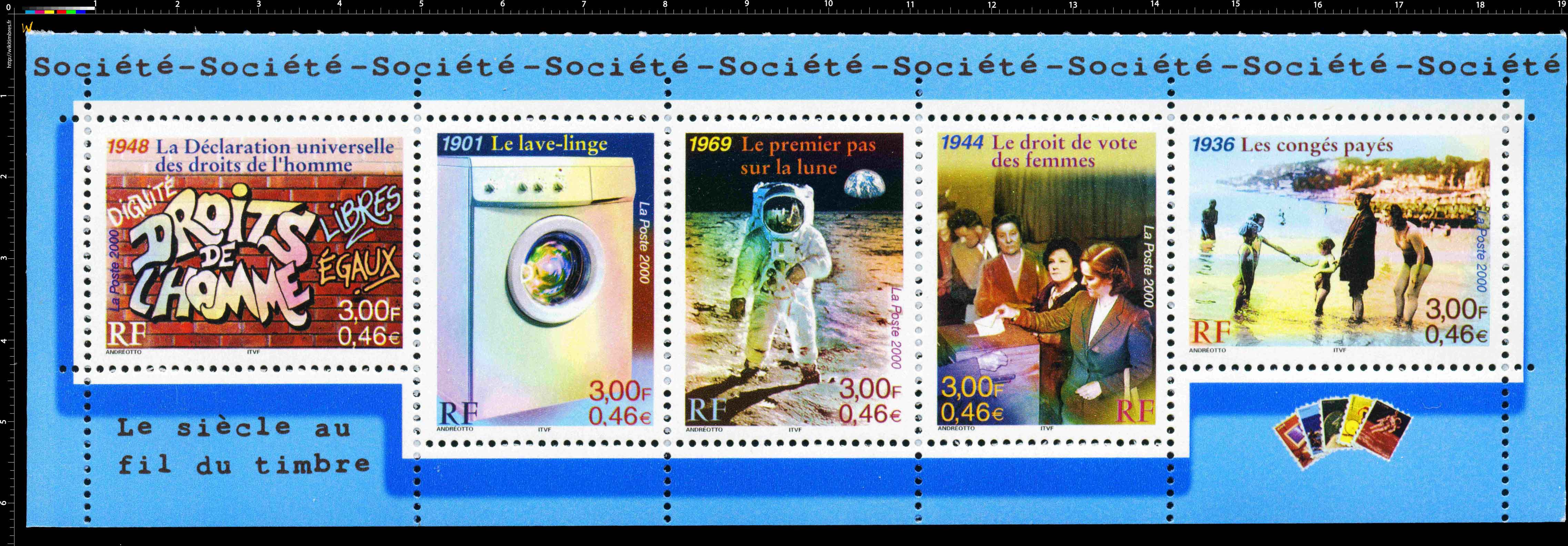 2000 Le Siècle au fil du timbre Société