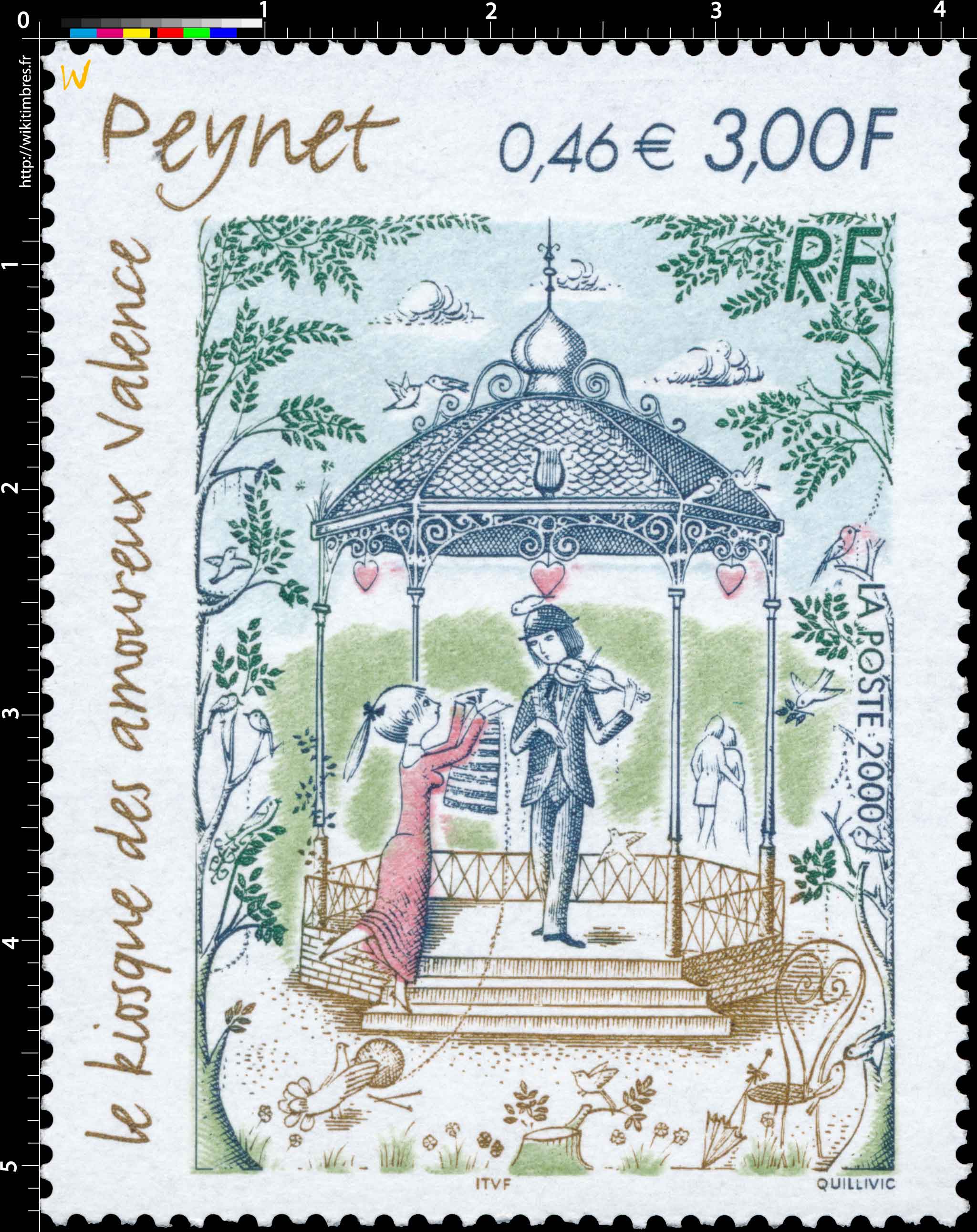 2000 Peynet le kiosque des amoureux Valence