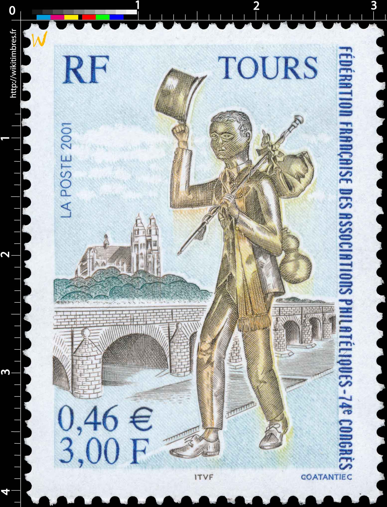 2001 TOURS FÉDÉRATION FRANÇAISE DES ASSOCIATION PHILATÉLIQUES - 74e CONGRÈS