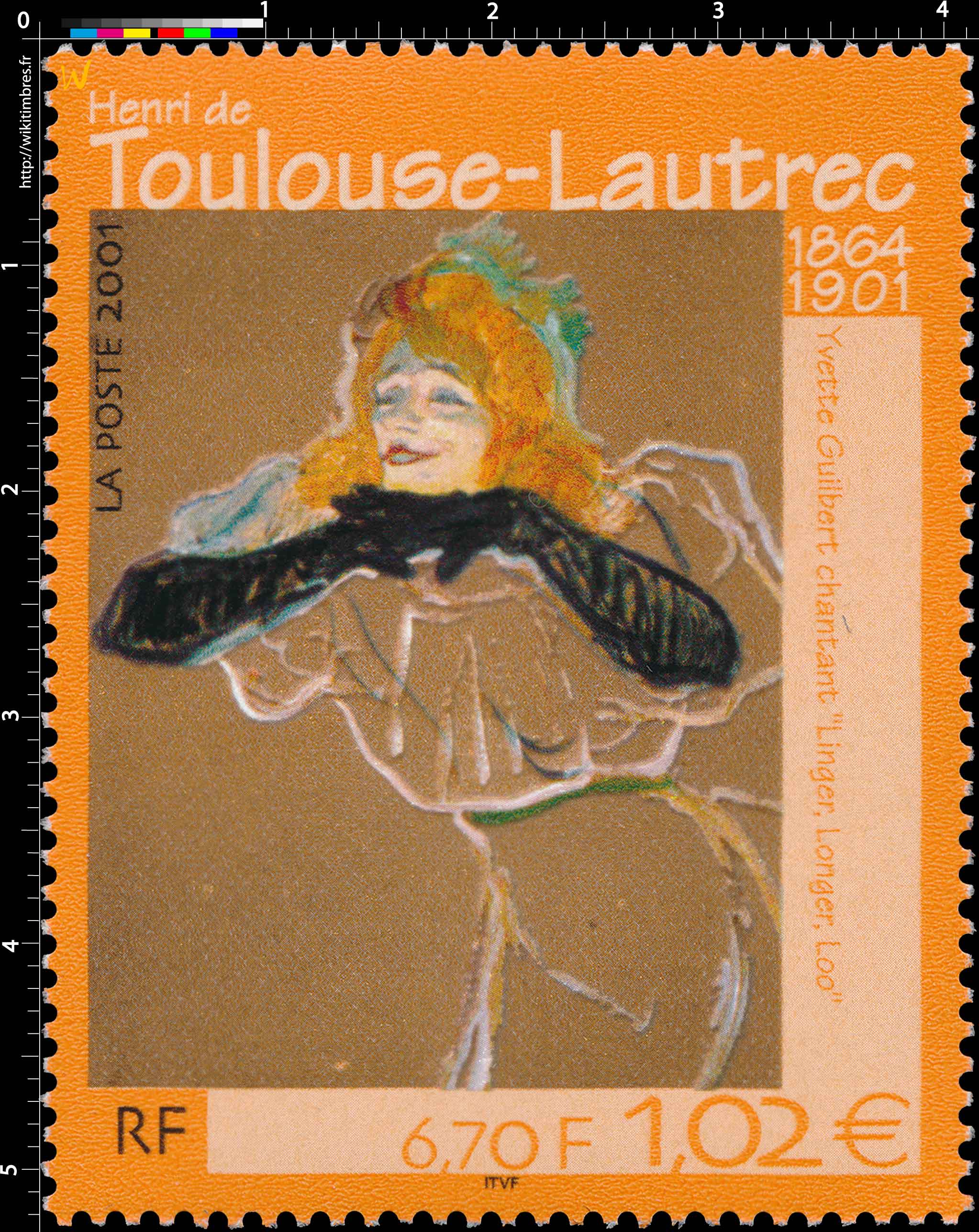 2001 Henri de Toulouse-Lautrec 1864-1901 Yvette Guilbert chantant Linger, Longer, Loo