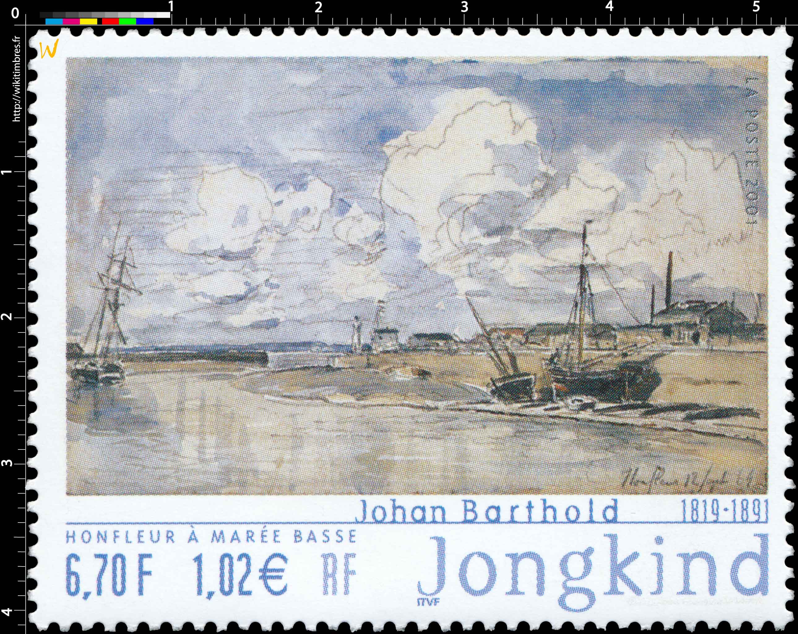 2001 Johan Barthold Jongkind 1819-1891 HONFLEUR À MARÉE BASSE
