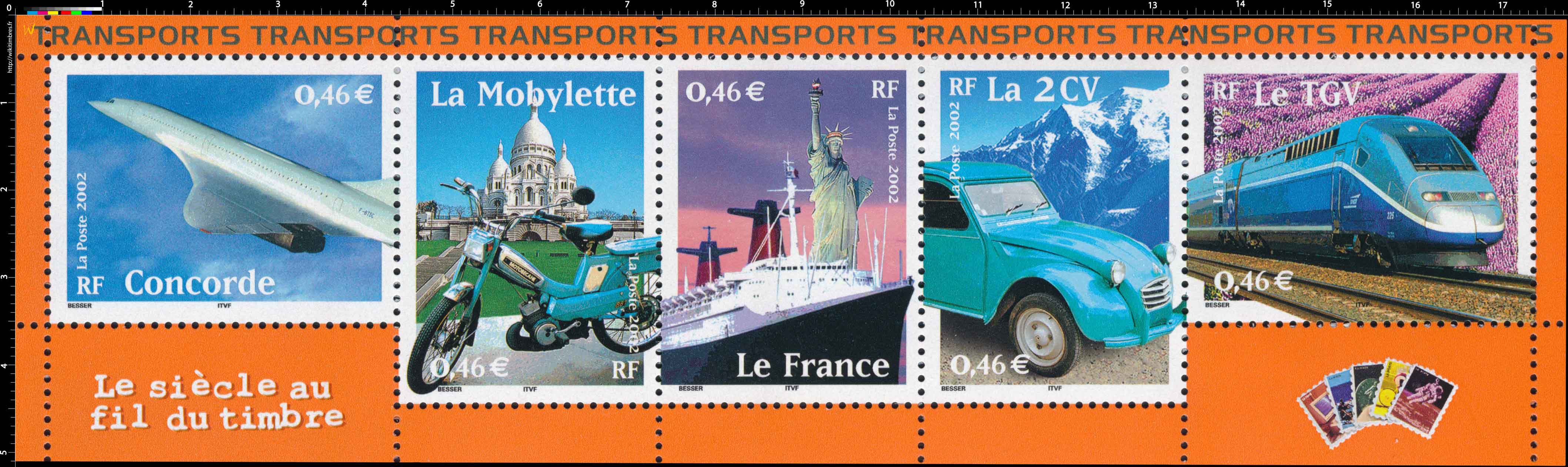 Le siècle au fil du timbre TRANSPORTS
