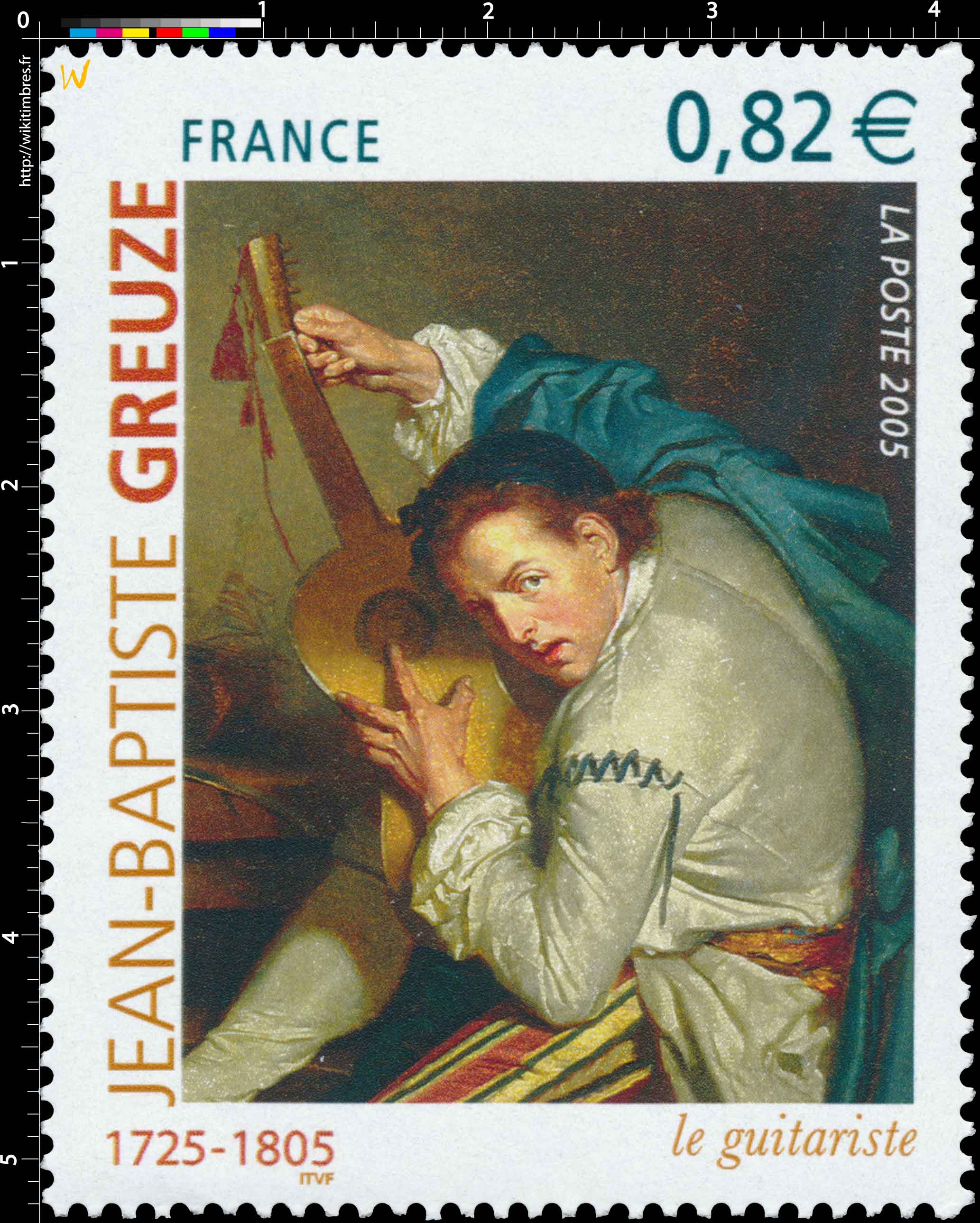 2005 JEAN-BAPTISTE GREUZE 1725-1805 le guitariste