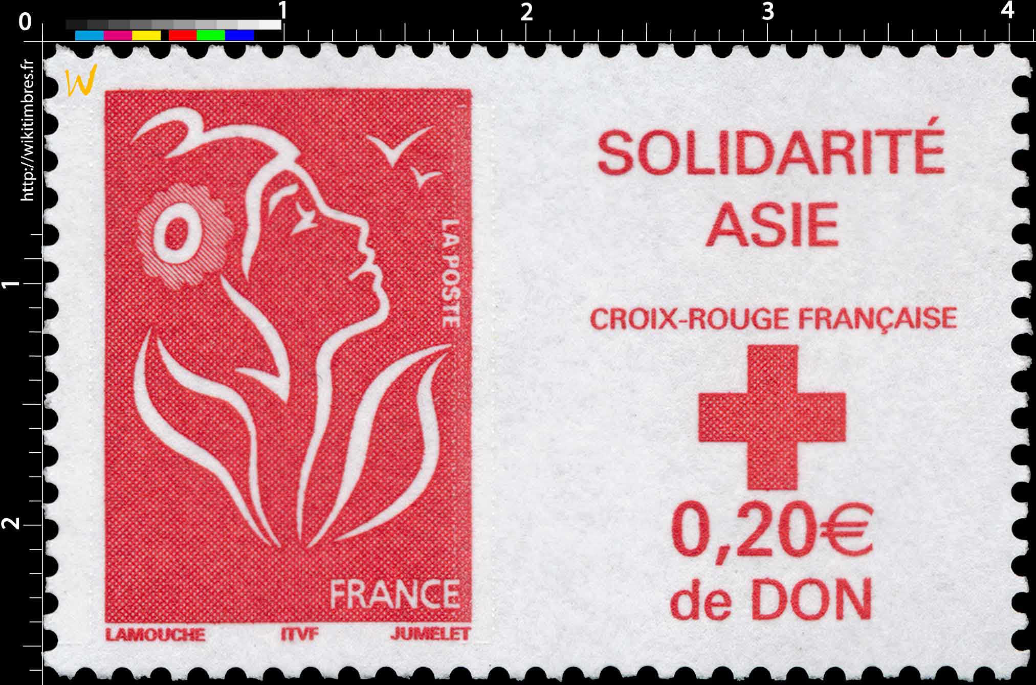 SOLIDARITÉ ASIE CROIX-ROUGE FRANÇAISE 0,20 € de Don