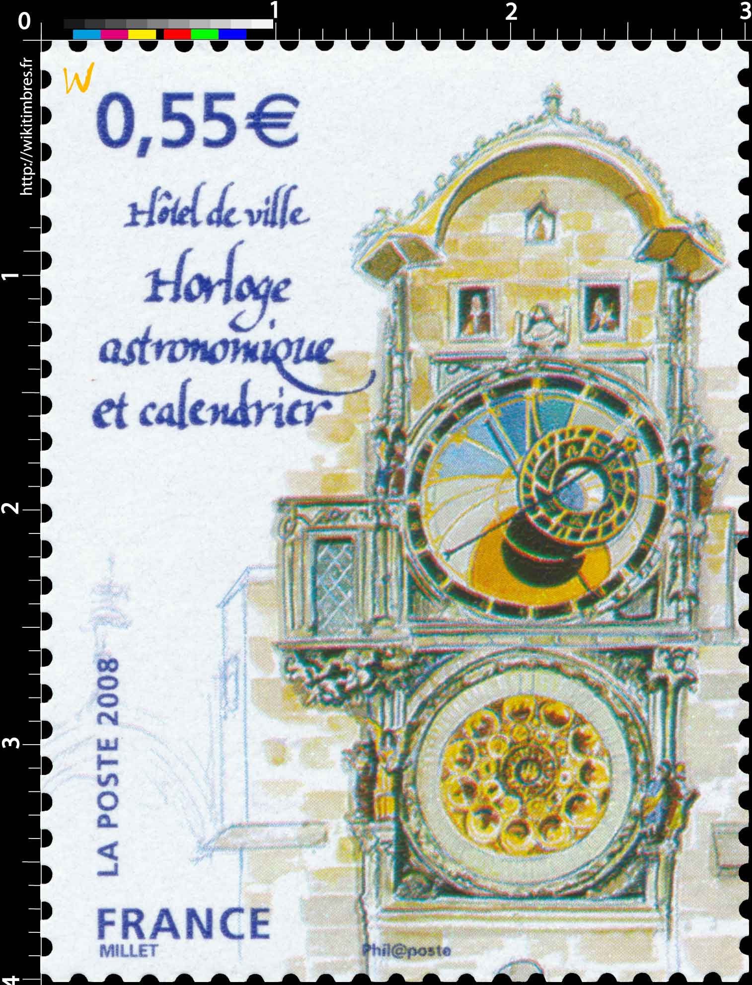2008 Hôtel de ville Horloge astronomique et calendrier