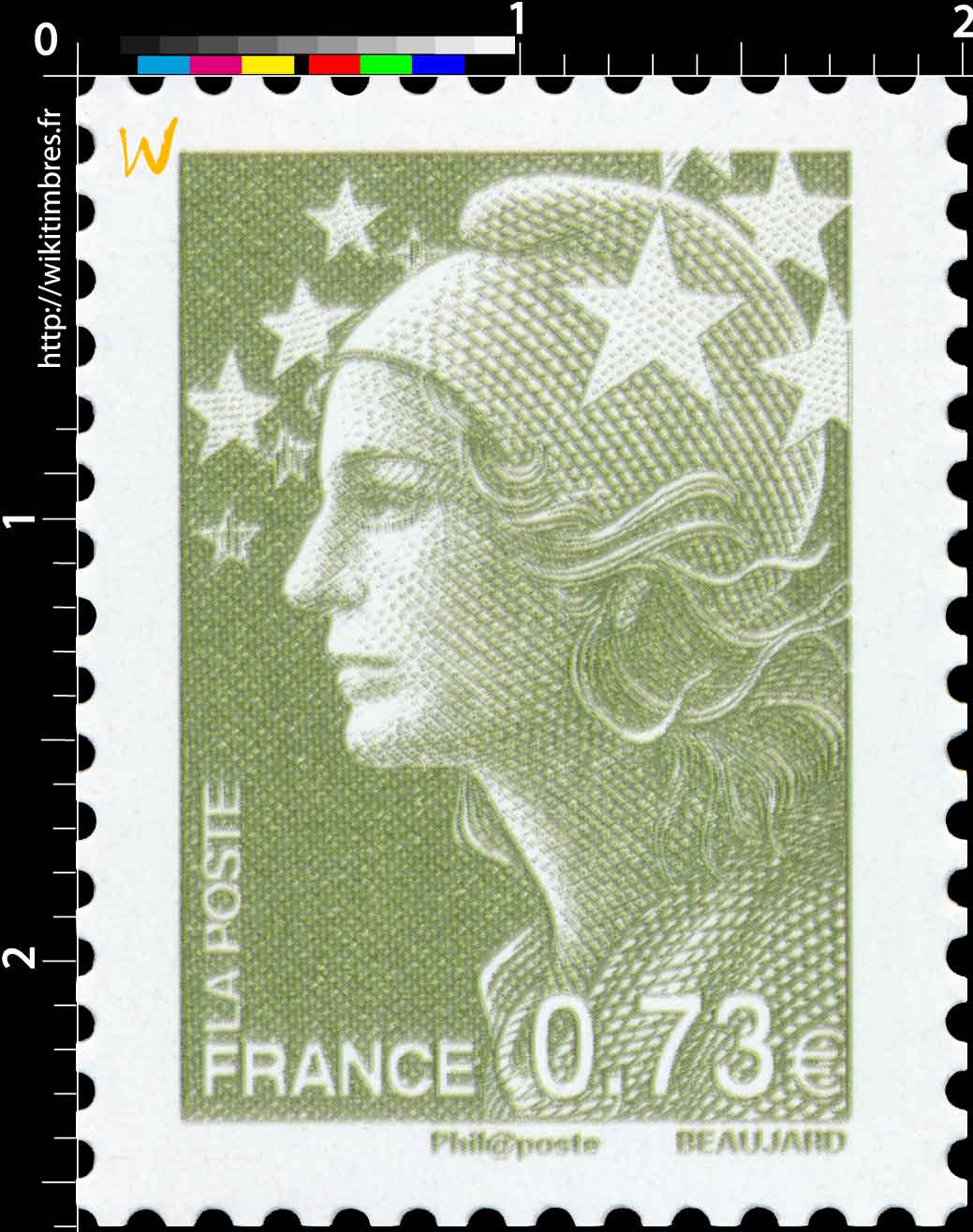 Sans légende particulière - type Marianne de Beaujard