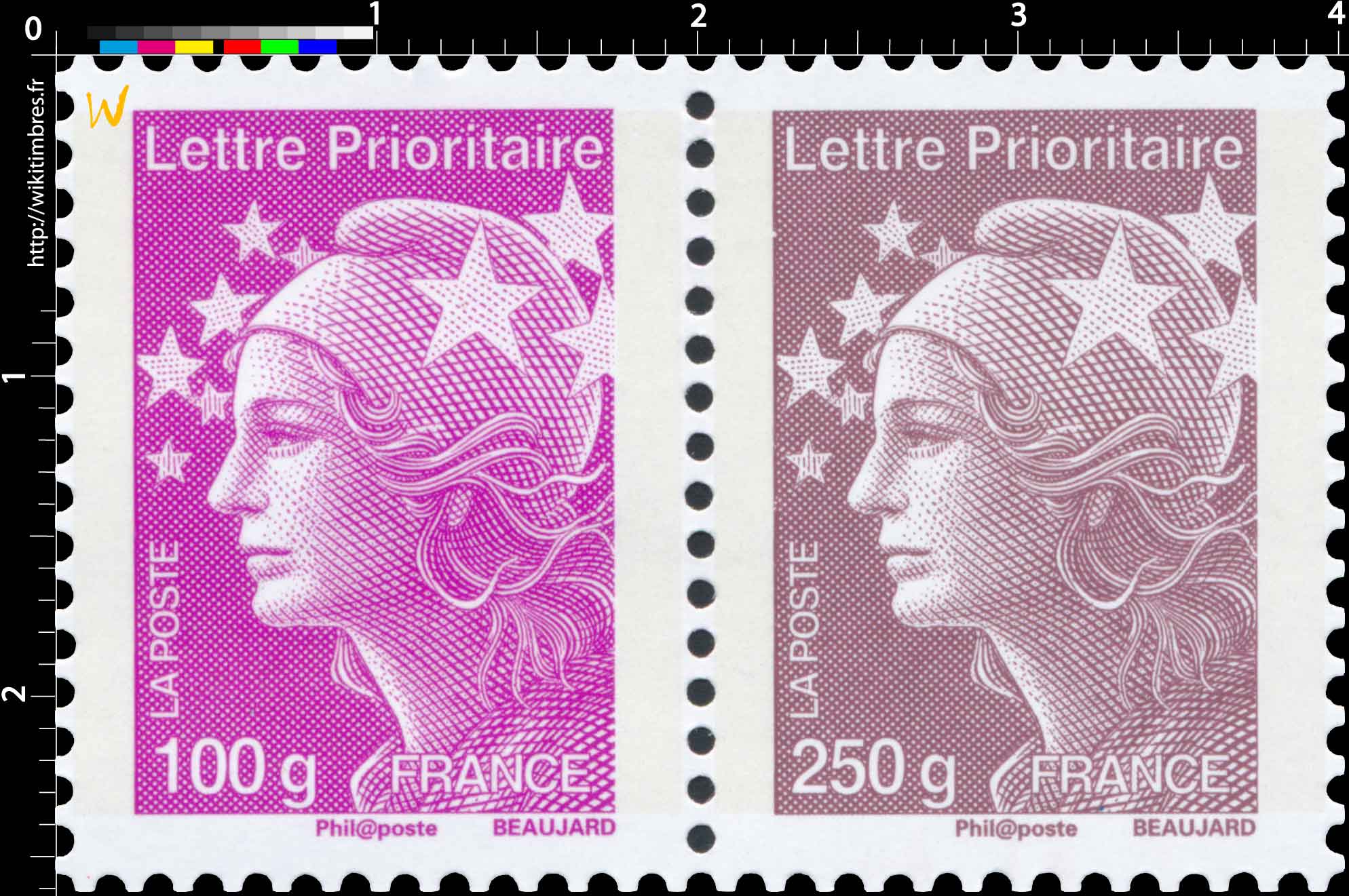 Lettre Prioritaire - type Marianne de Beaujard