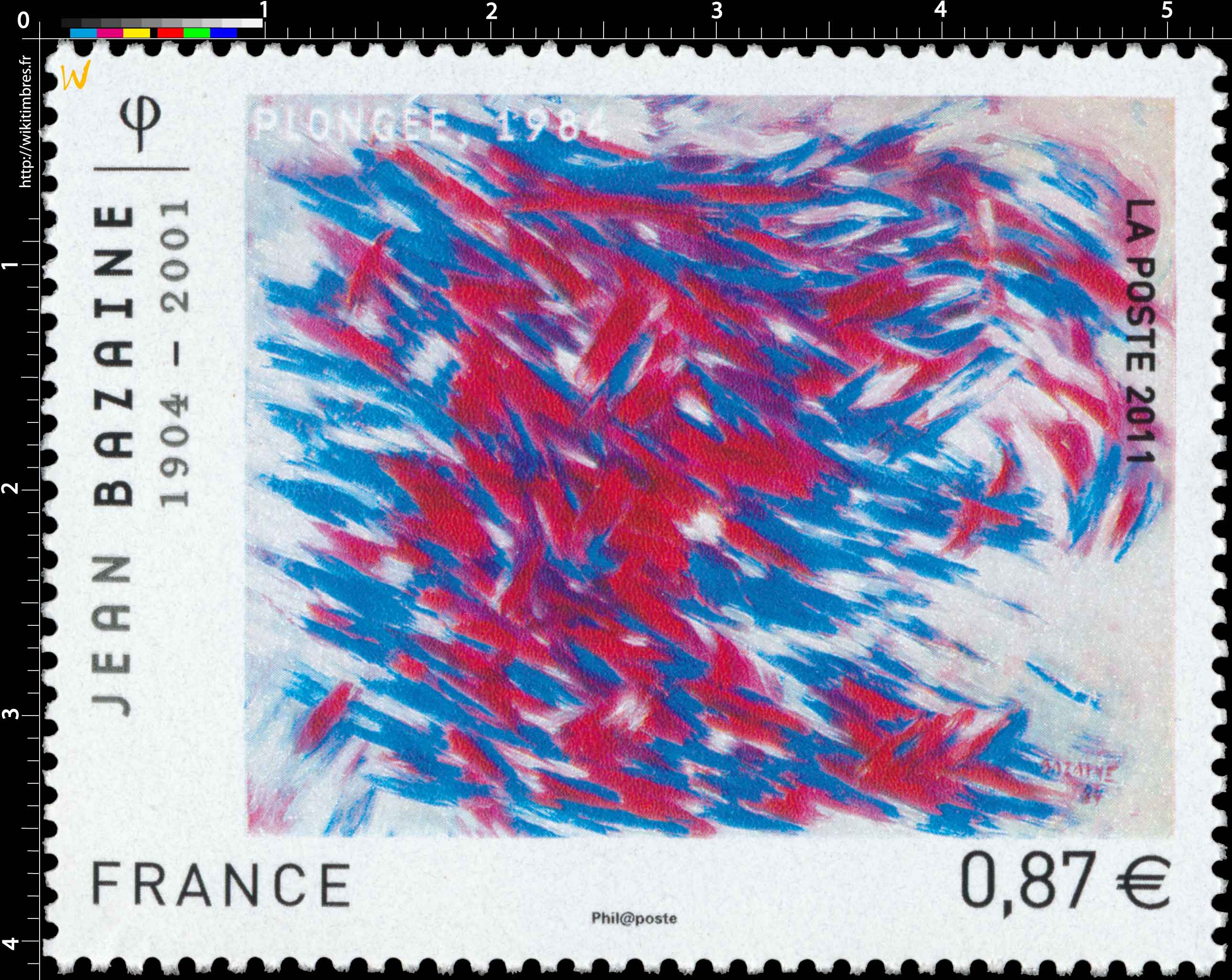 2011 Jean Bazaine 1904 - 2001 PLONGÉE, 1984