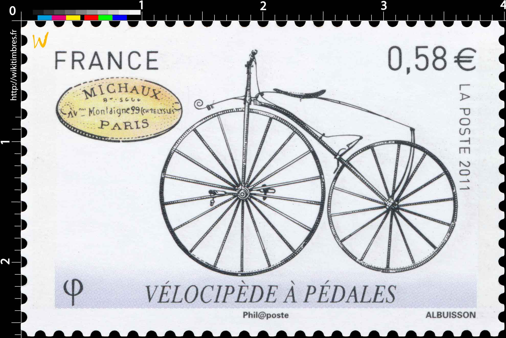 2011 VÉLOCIPÈDE A PÉDALES