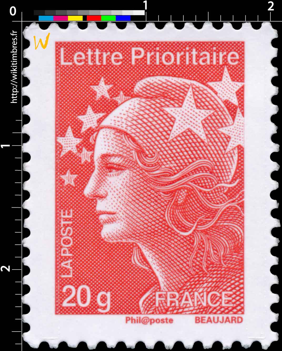 Lettre Prioritaire - type Marianne de Beaujard