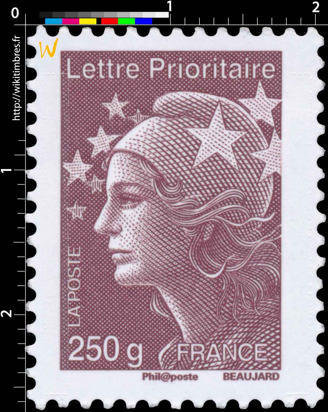 Lettre Prioritaire - type Marianne de Beaujard