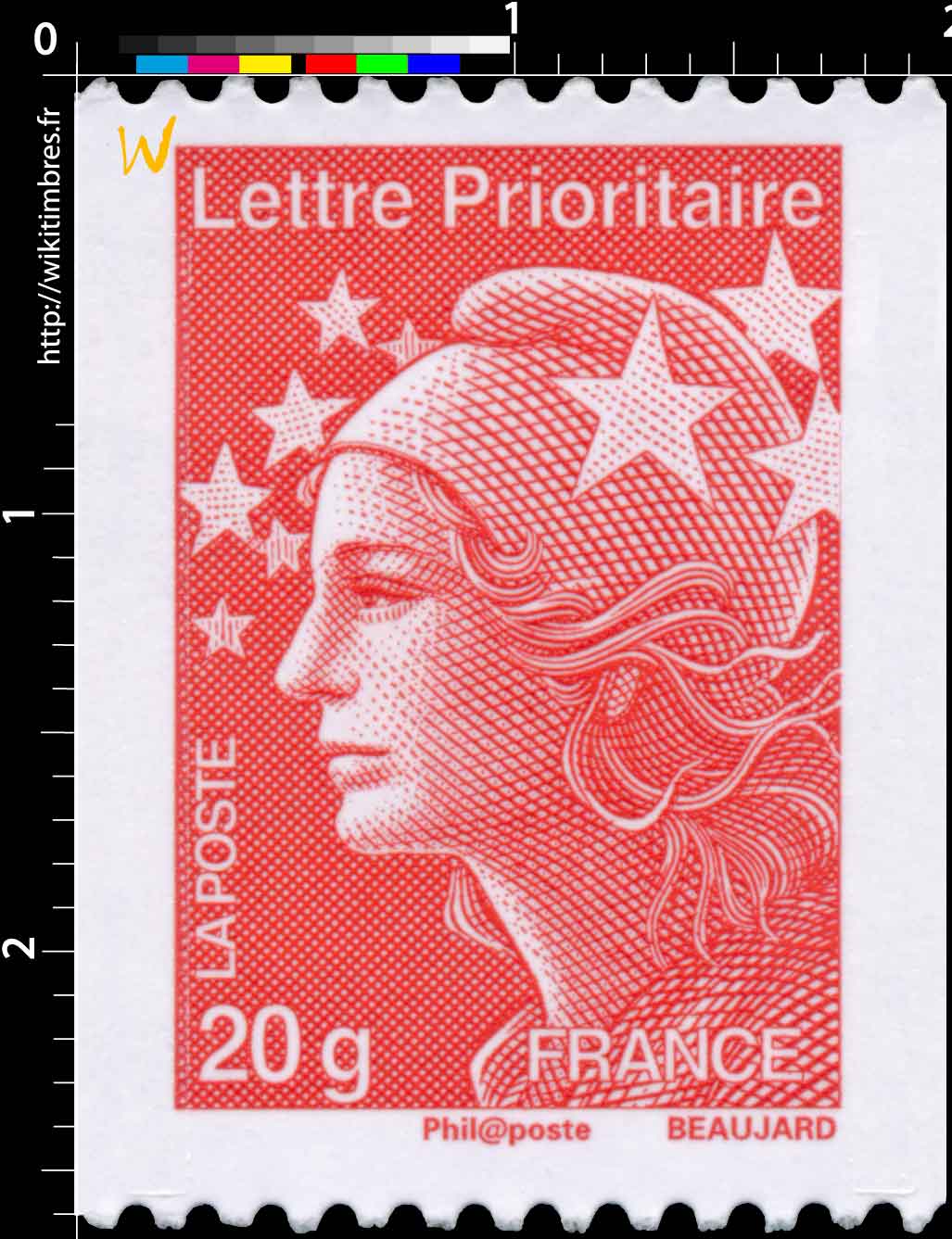 Lettre Prioritaire - type Marianne de Beaujard