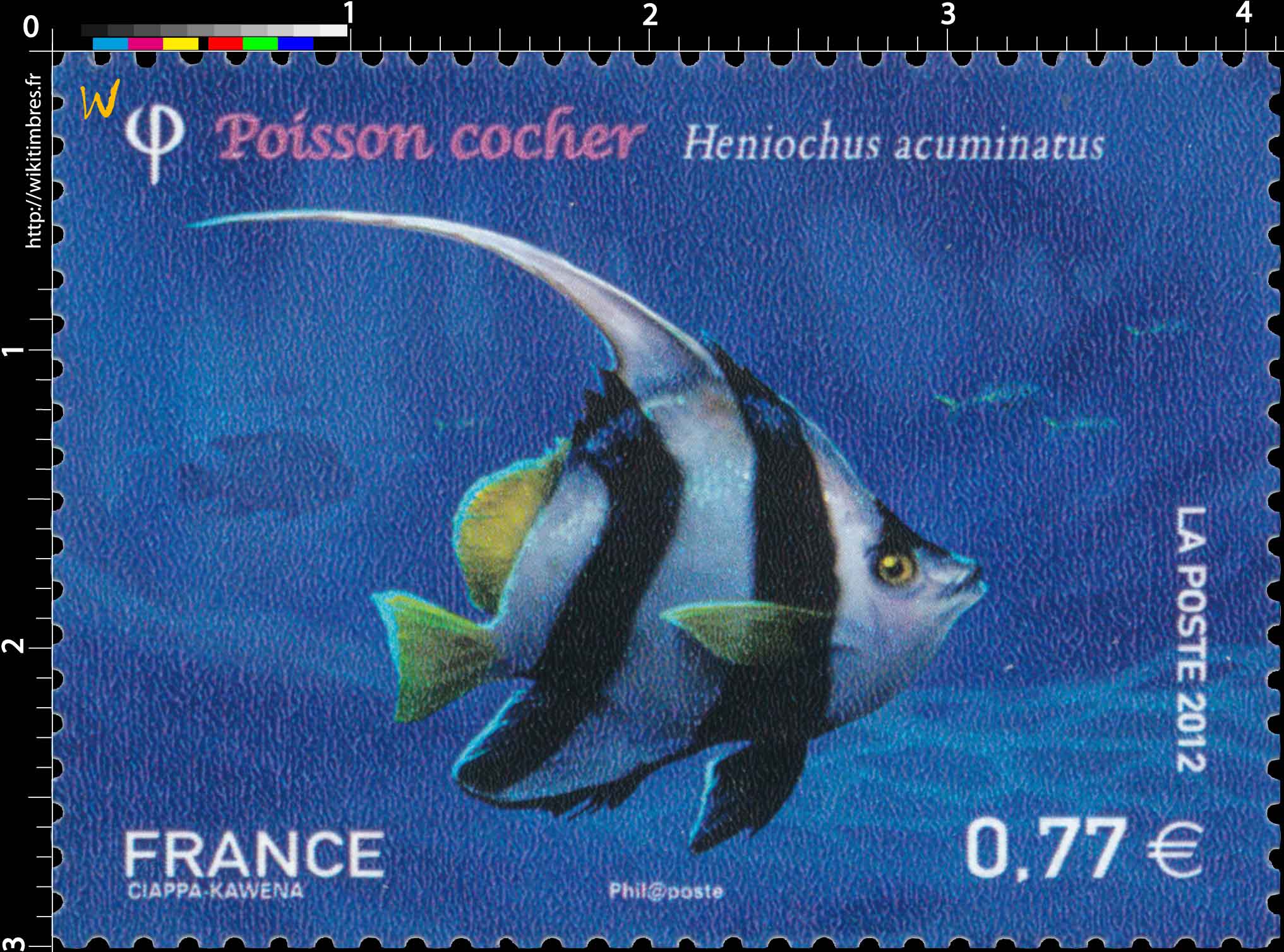 2012 poisson cocher heniochus acuminatus