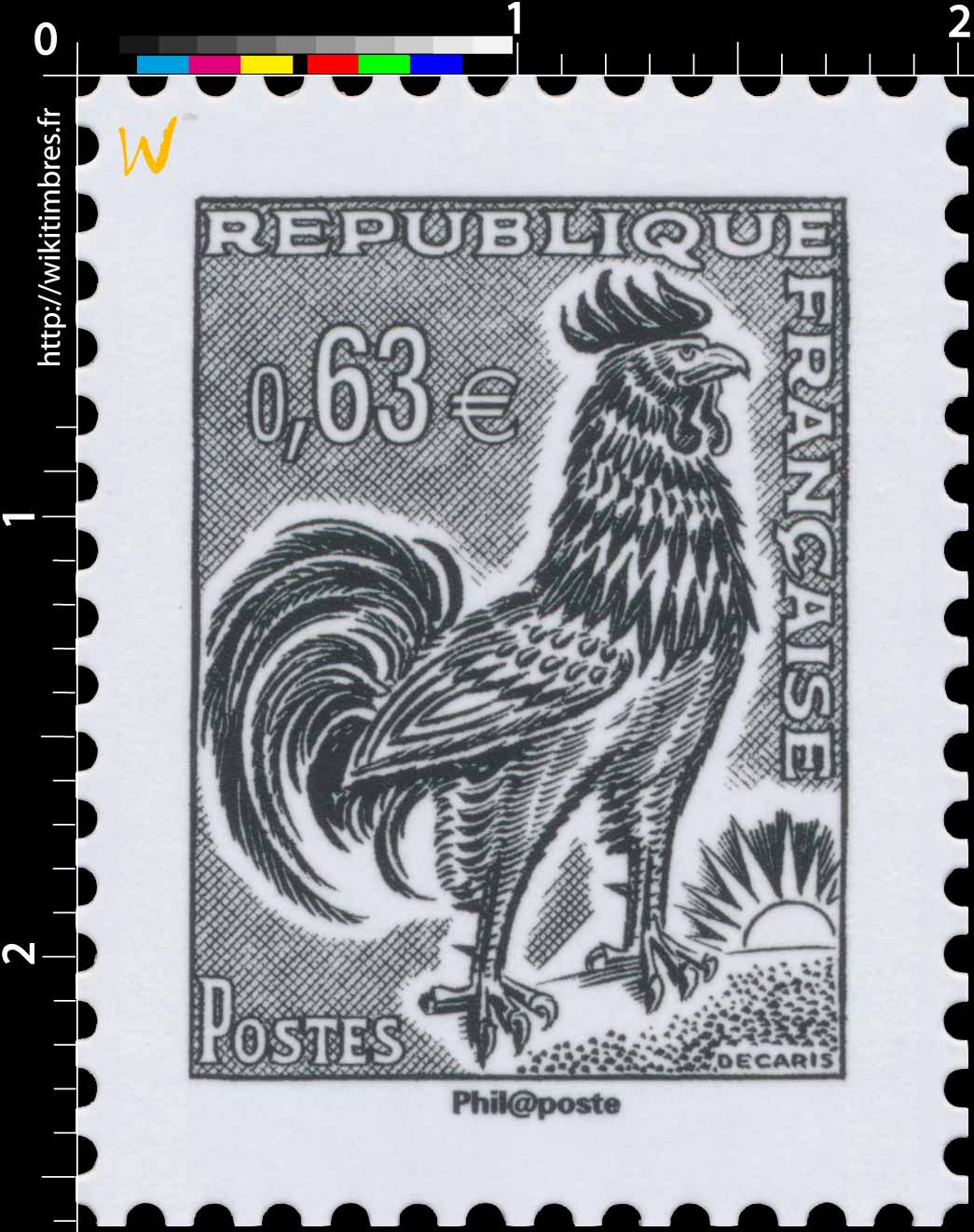 Sans légende particulière -  Type coq de Decaris