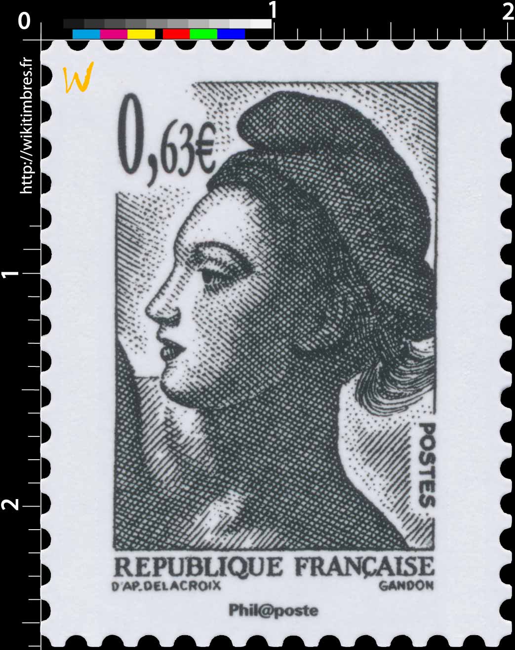 Sans légende particulière - type liberté de Gandon