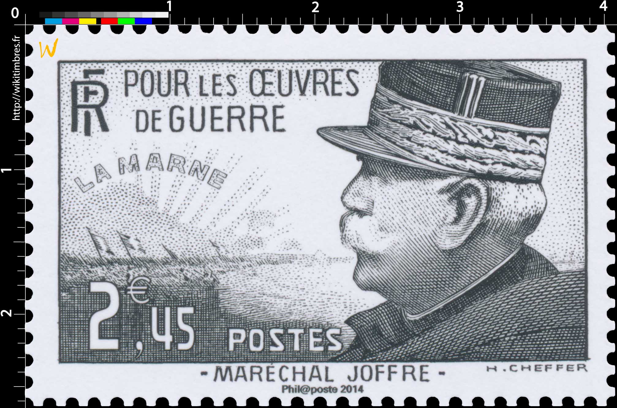 2014 Trésors de la Philatélie POUR LES ŒUVRES DE GUERRE LA MARNE - MARÉCHAL JOFFRE-